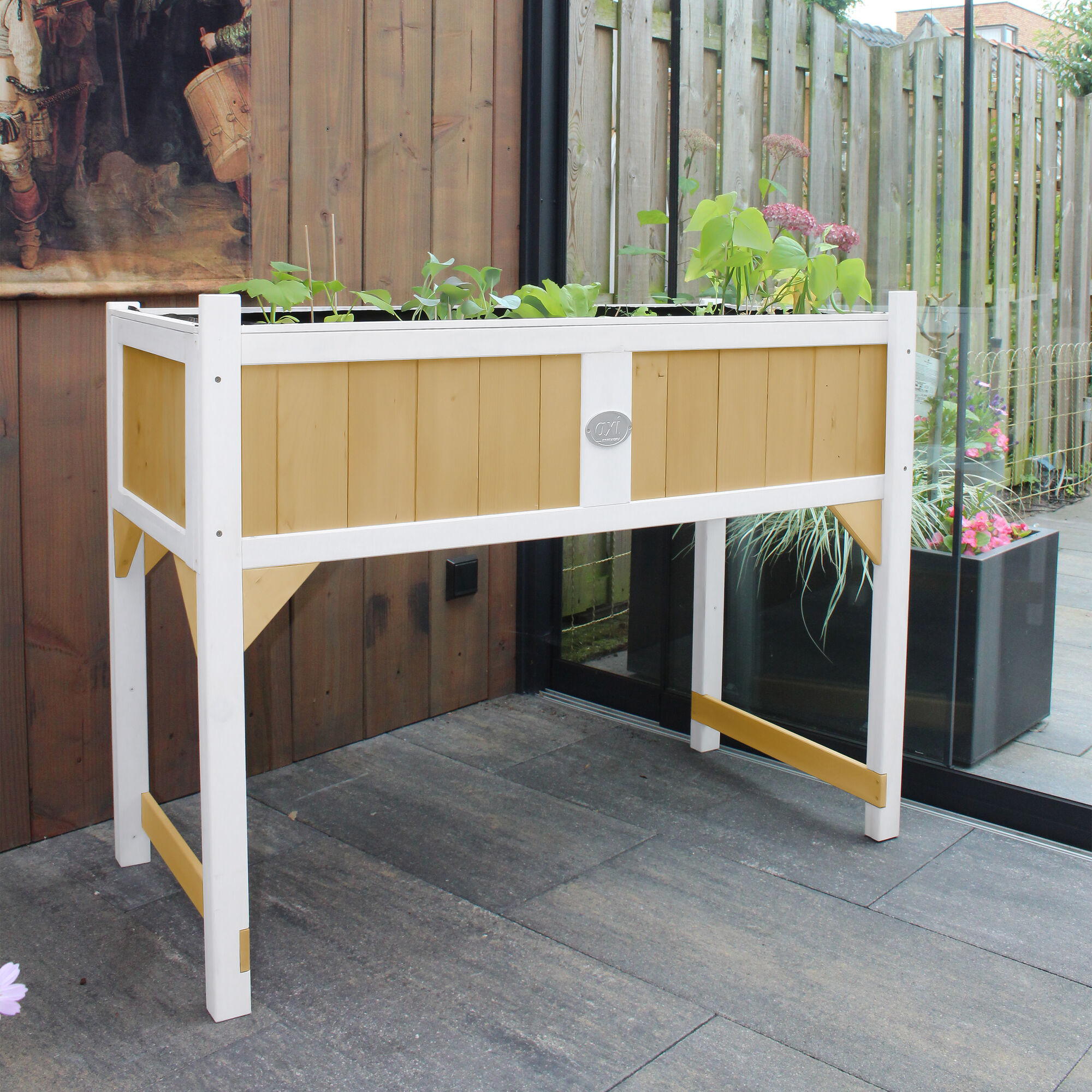 sfeerfoto AXI Kweektafel met gronddoek Bruin/wit