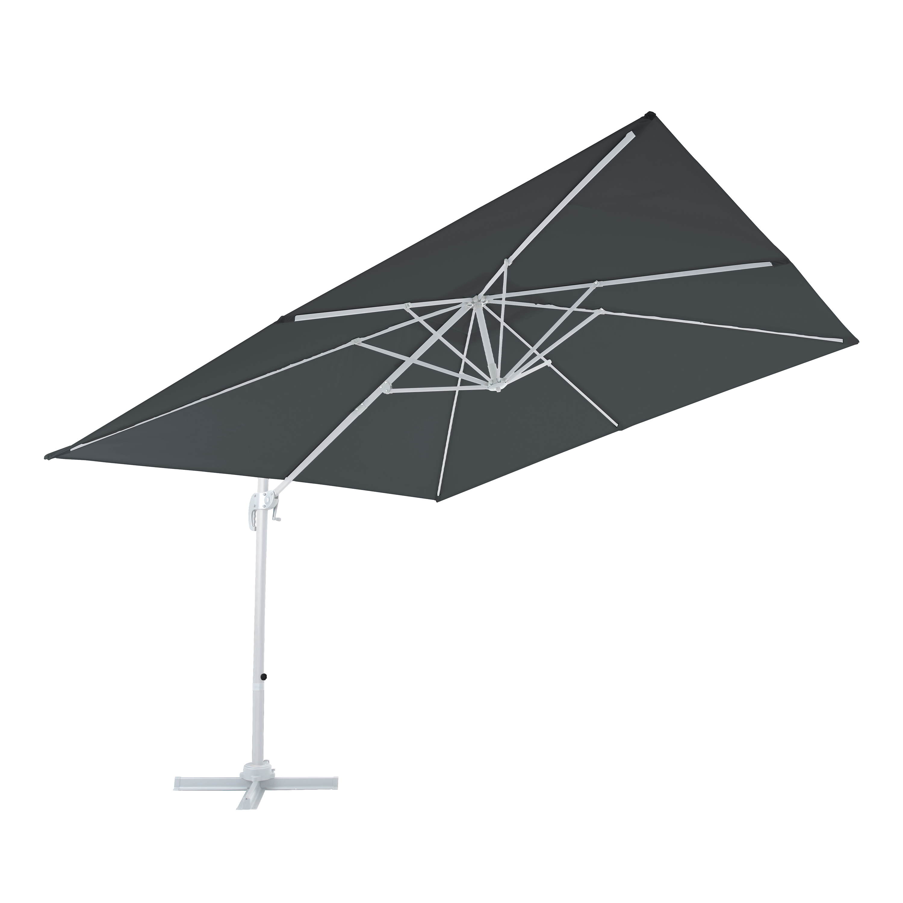 AXI Nima Parasol déporté 300x300cm Blanc/Gris 