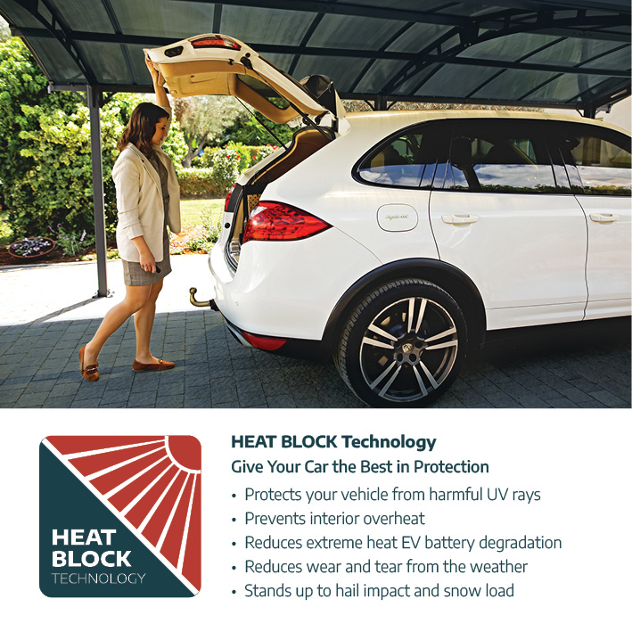 Canopia Arcadia  435X360 cm Carport Enkel Donkergrijs Brons