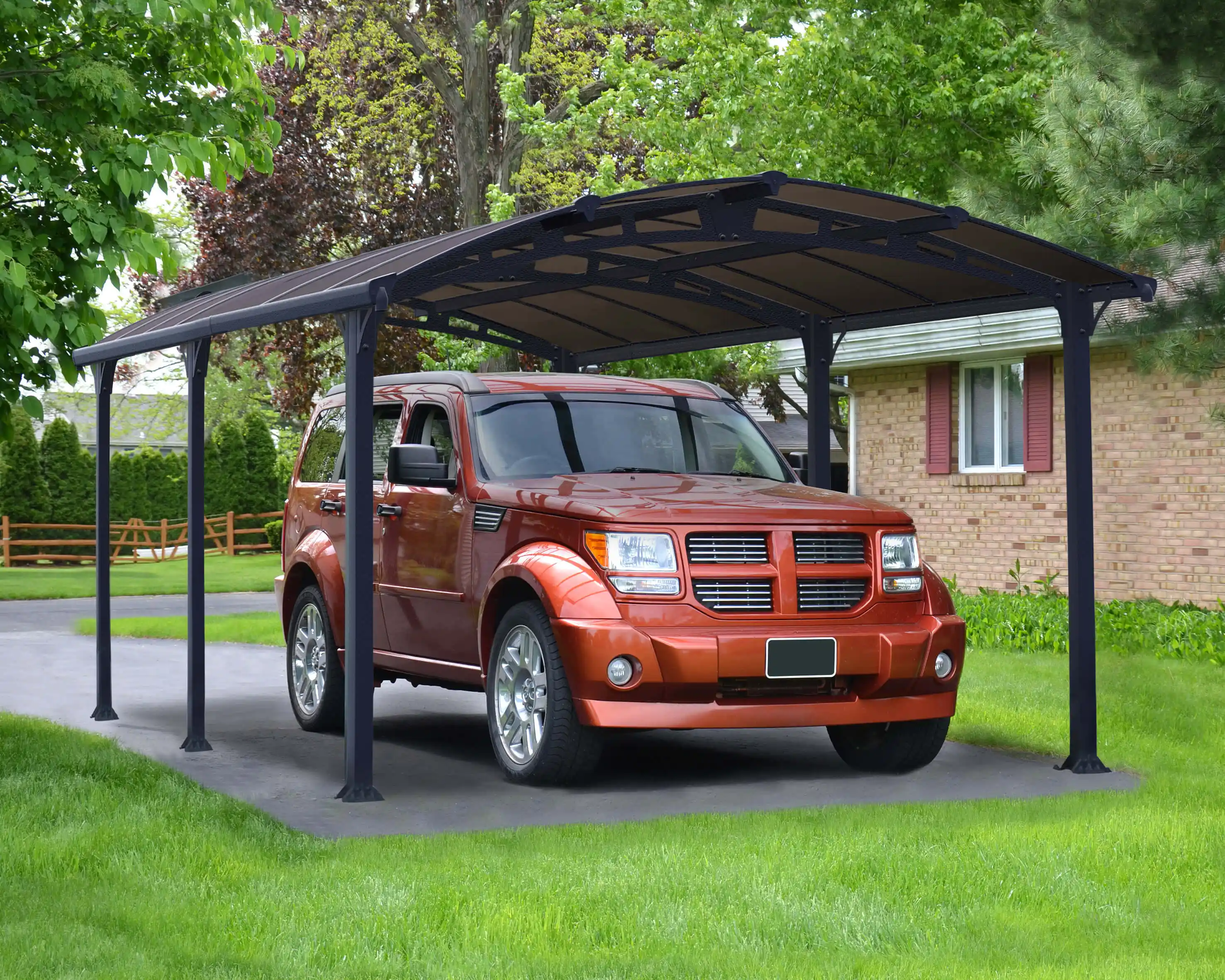 Canopia Arcadia 507X360 cm Carport Gris foncé/Bronze Canopia Arcadia 507X360 cm Carport Gris foncé/Bronze