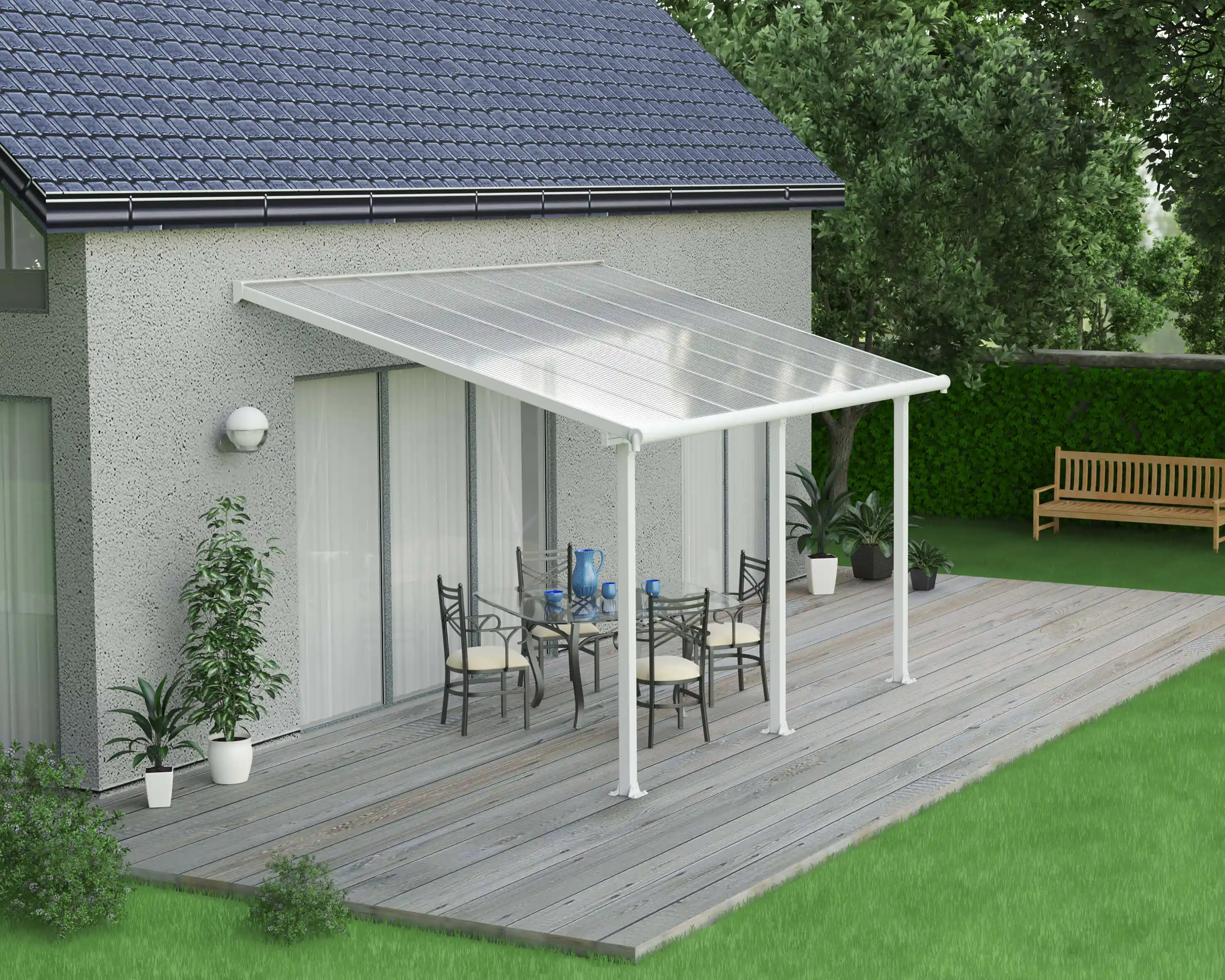 Canopia Olympia 425X294 cm Terrasoverkapping Wit Helder