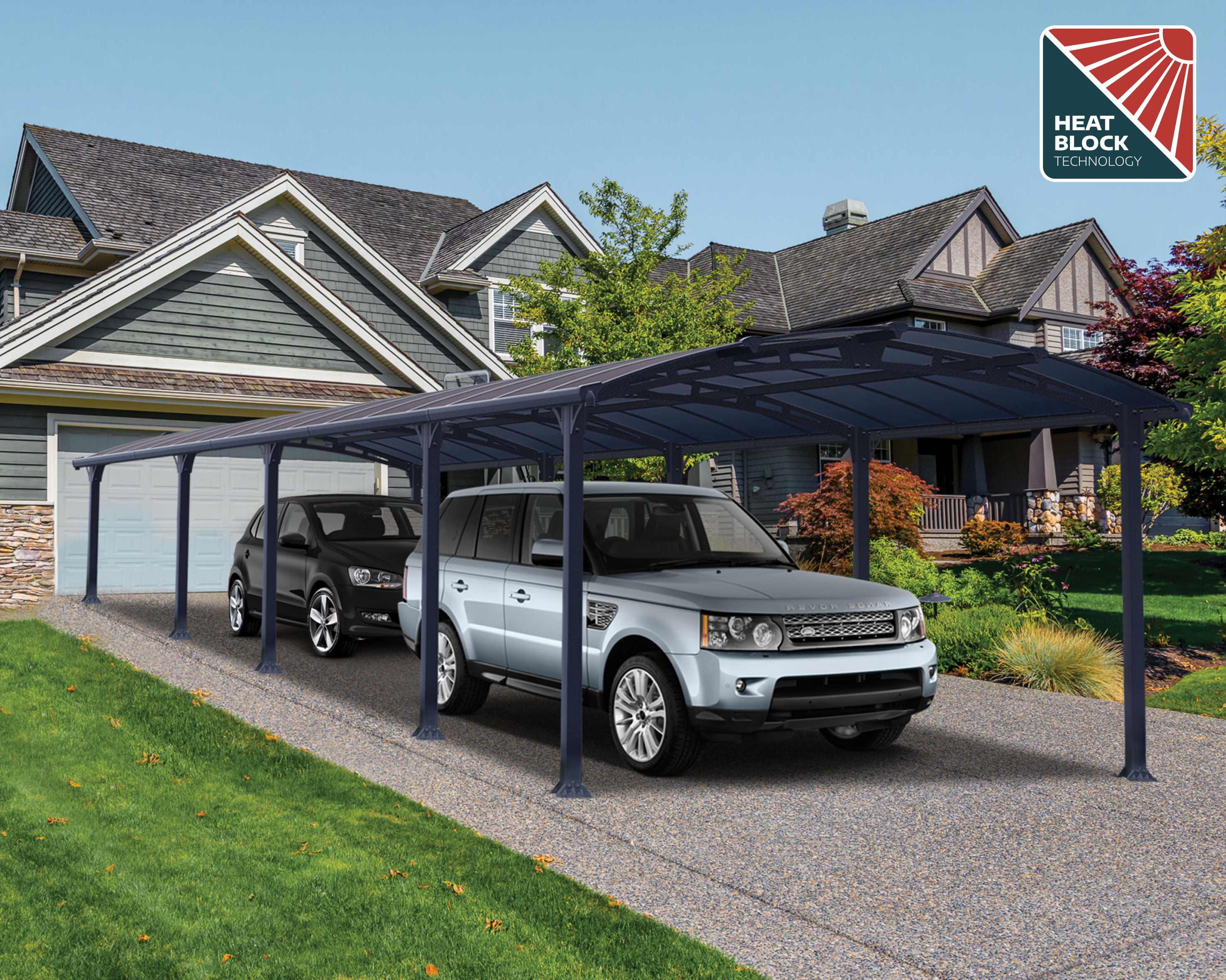Canopia Arcadia 1077X360 cm Carport Enkel Donkergrijs Brons-7290108139006 Canopia Arcadia 1077X360 cm Carport Enkel Donkergrijs Brons