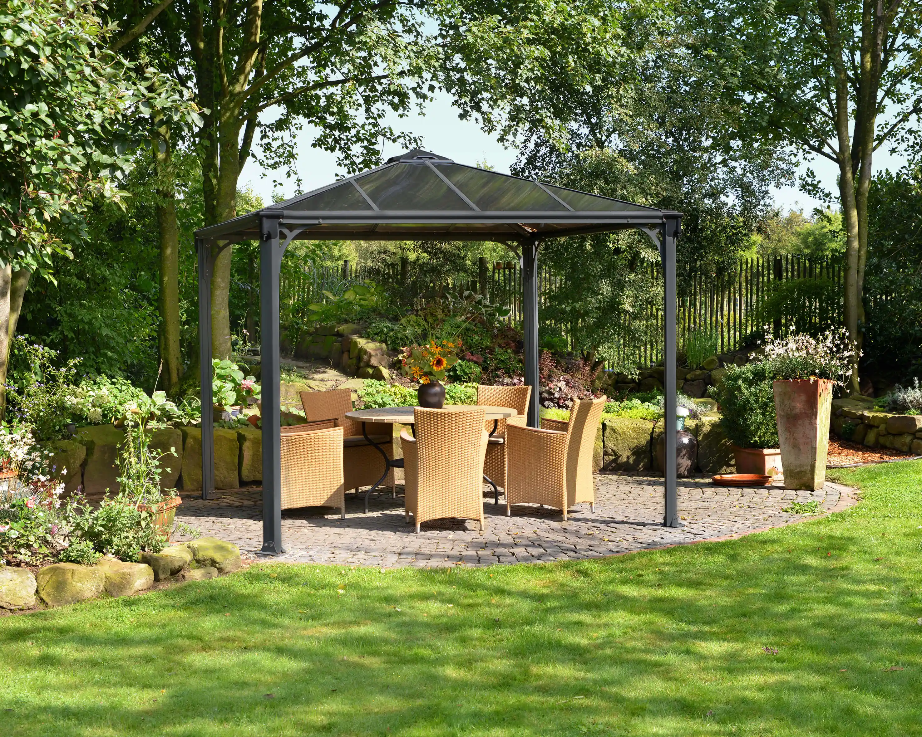 Canopia Palermo 300X300 cm tuinpaviljoen Donkergrijs Brons-7290103123598 Canopia Palermo 300X300 cm tuinpaviljoen Donkergrijs Brons