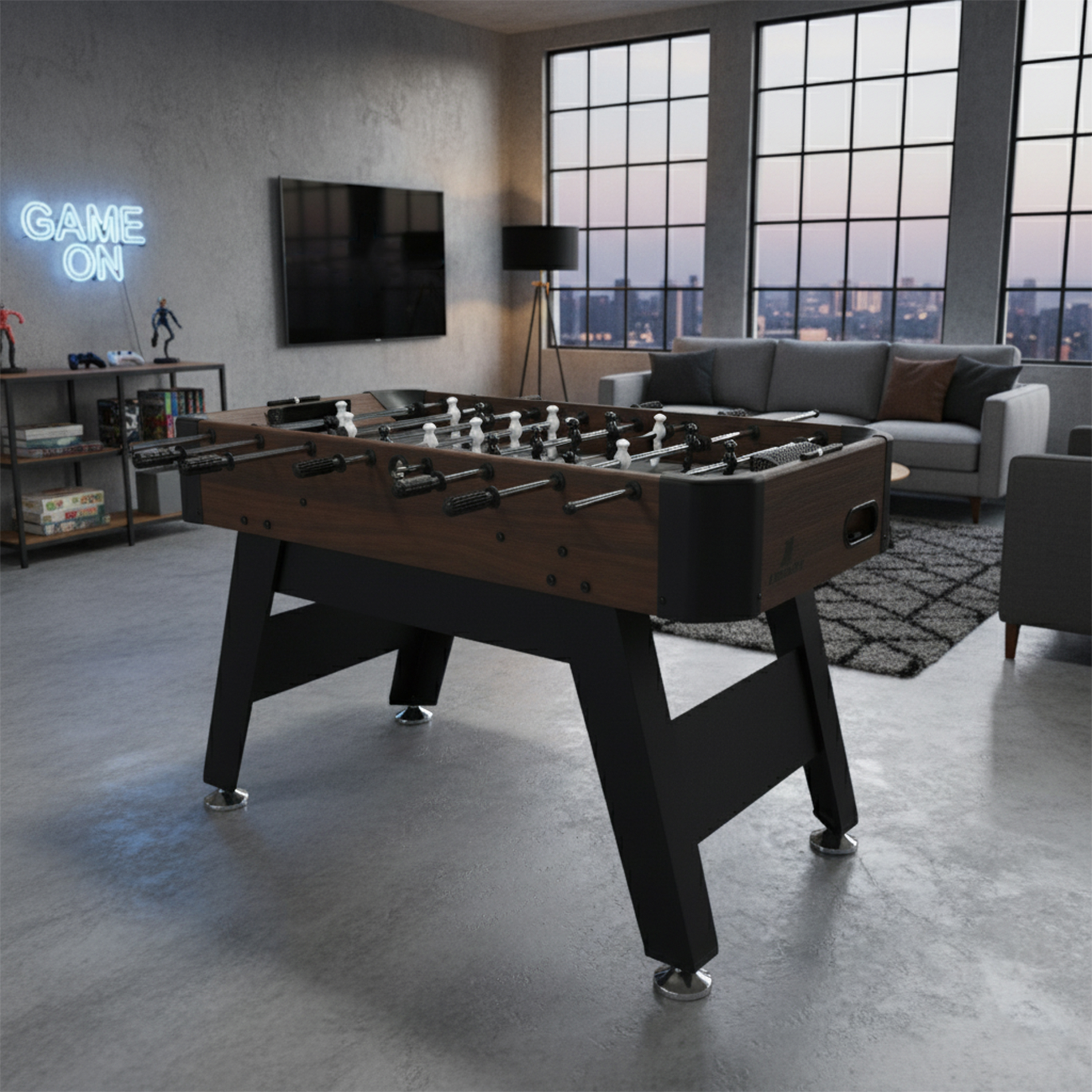 Cougar Striker Football Table Dark Brown/Black