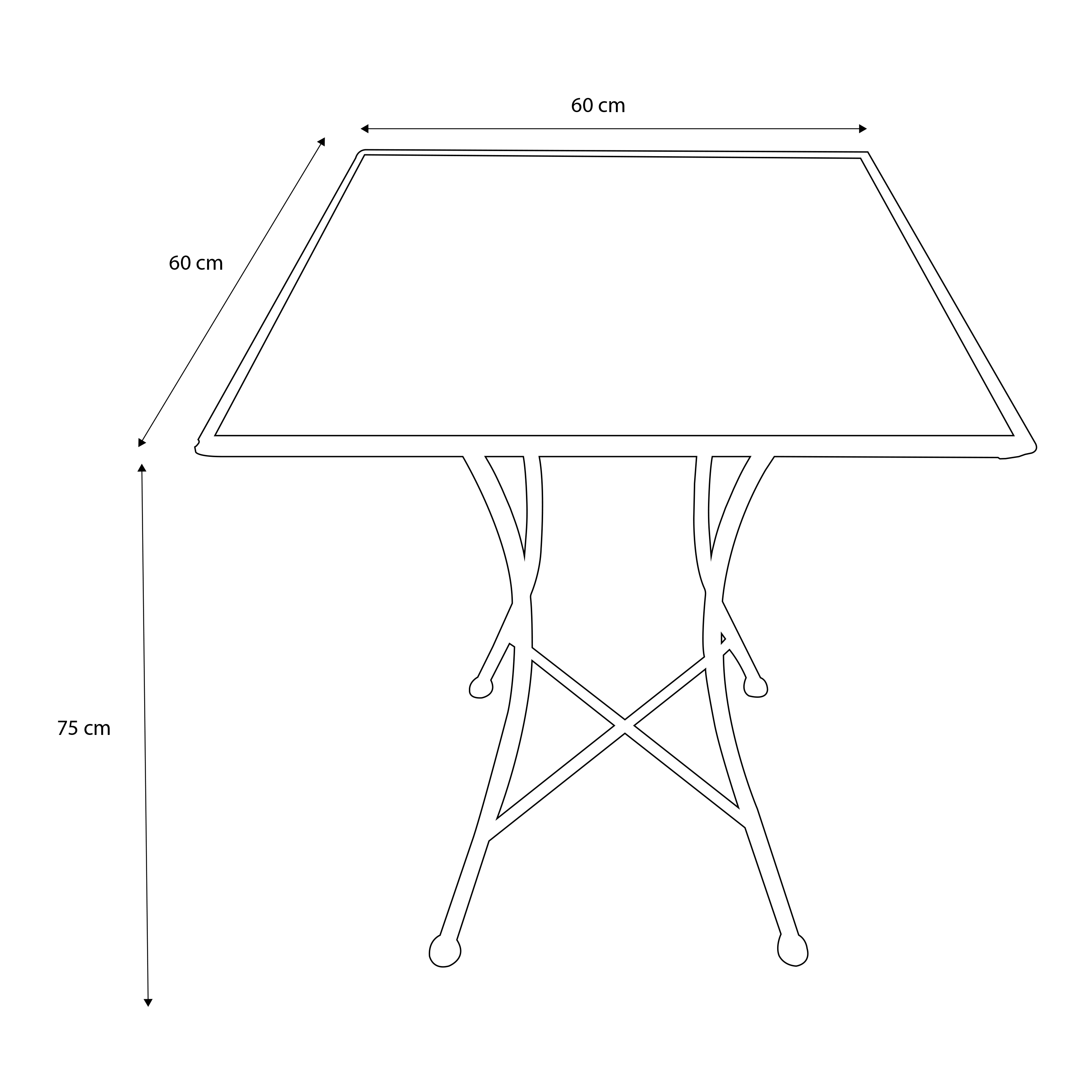 AXI Camilla Bistro Set Mosaic - Red/White