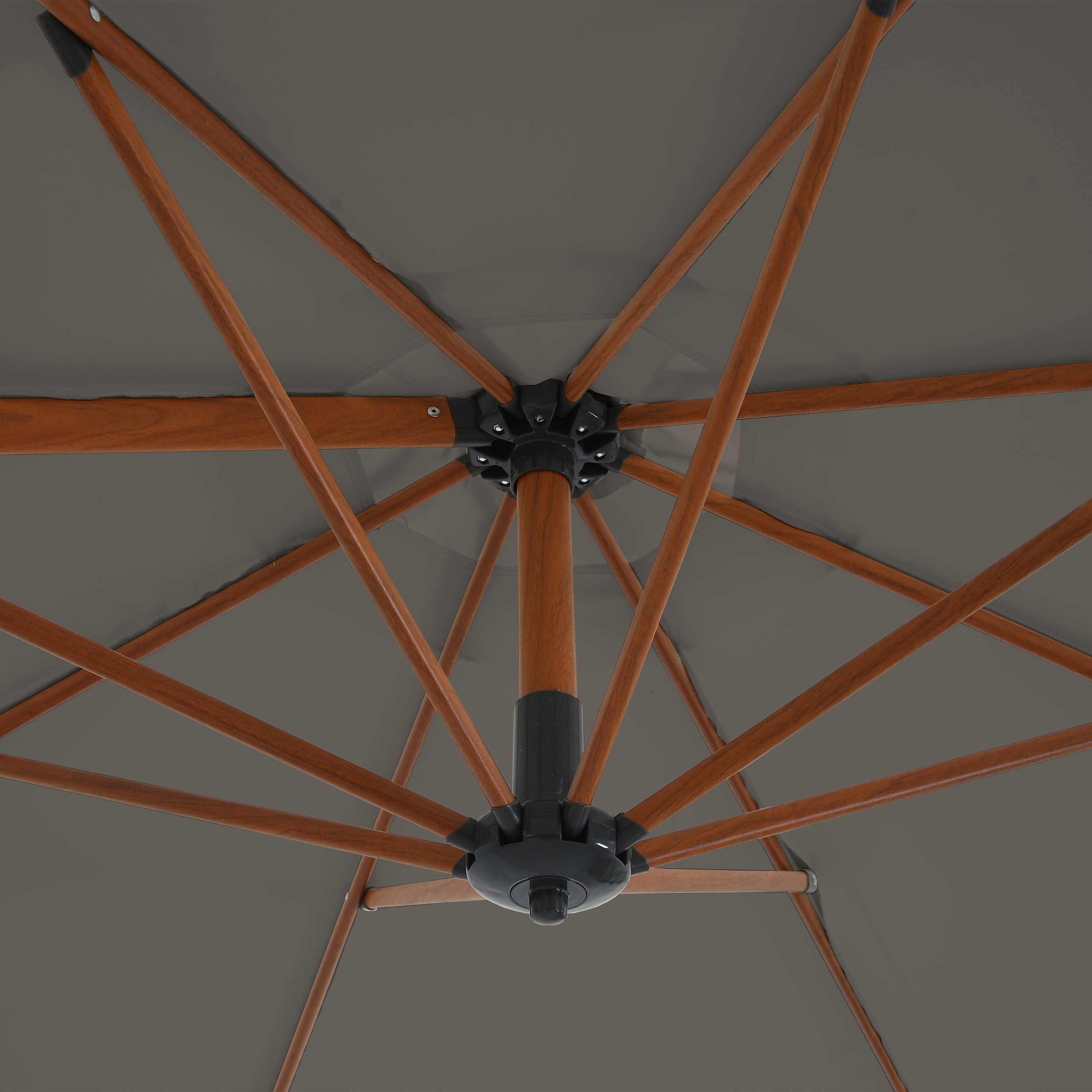 AXI Solea Cantilever Parasol Ø 300cm Wood-look/Taupe