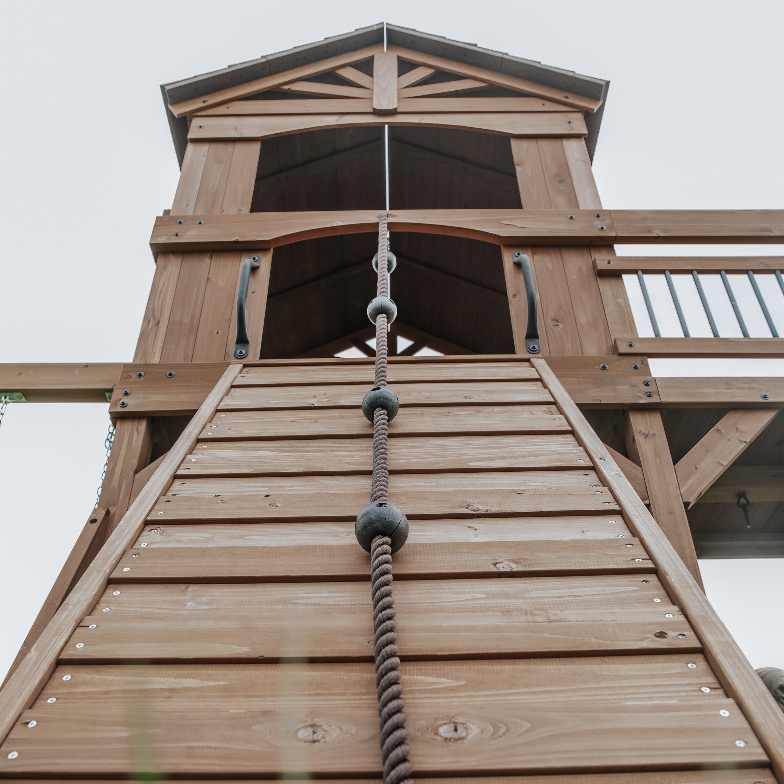 Backyard Discovery Sterling Point Play Set with 3 Swings and Slide - Climbing Wall & Rock Wall - Trapeze - Sandbox - Walkway-0752113300378 Backyard Discovery Sterling Point Play Set with 3 Swings and Slide - Climbing Wall & Rock Wall - Trapeze - Sandbox - Walkway