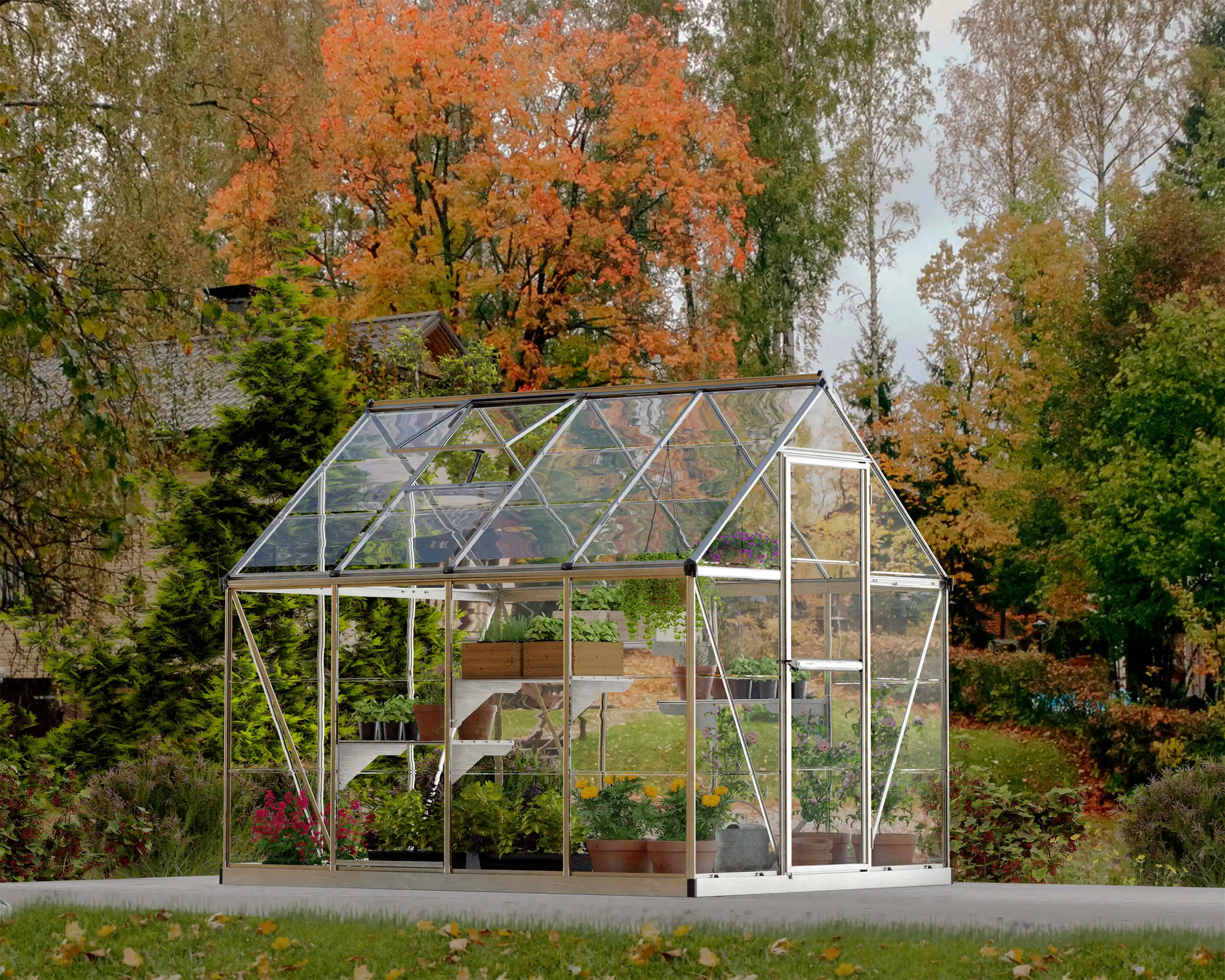 Canopia Harmony 247X185X208 cm Tuinkas Zilver Helder-7290103110581 Canopia Harmony 247X185X208 cm Tuinkas Zilver Helder