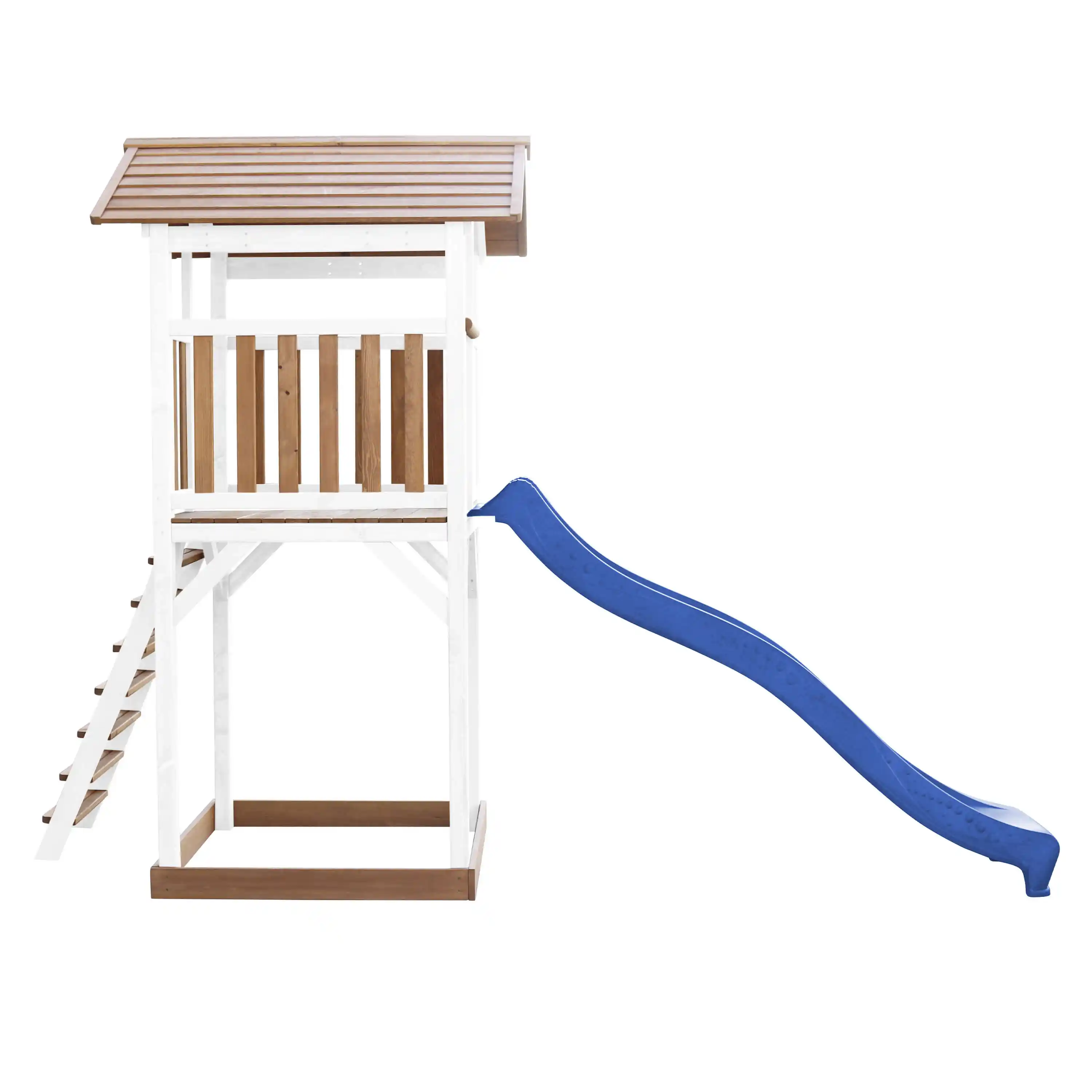 AXI Beach Tower Speeltoren Bruin/wit - Blauwe Glijbaan