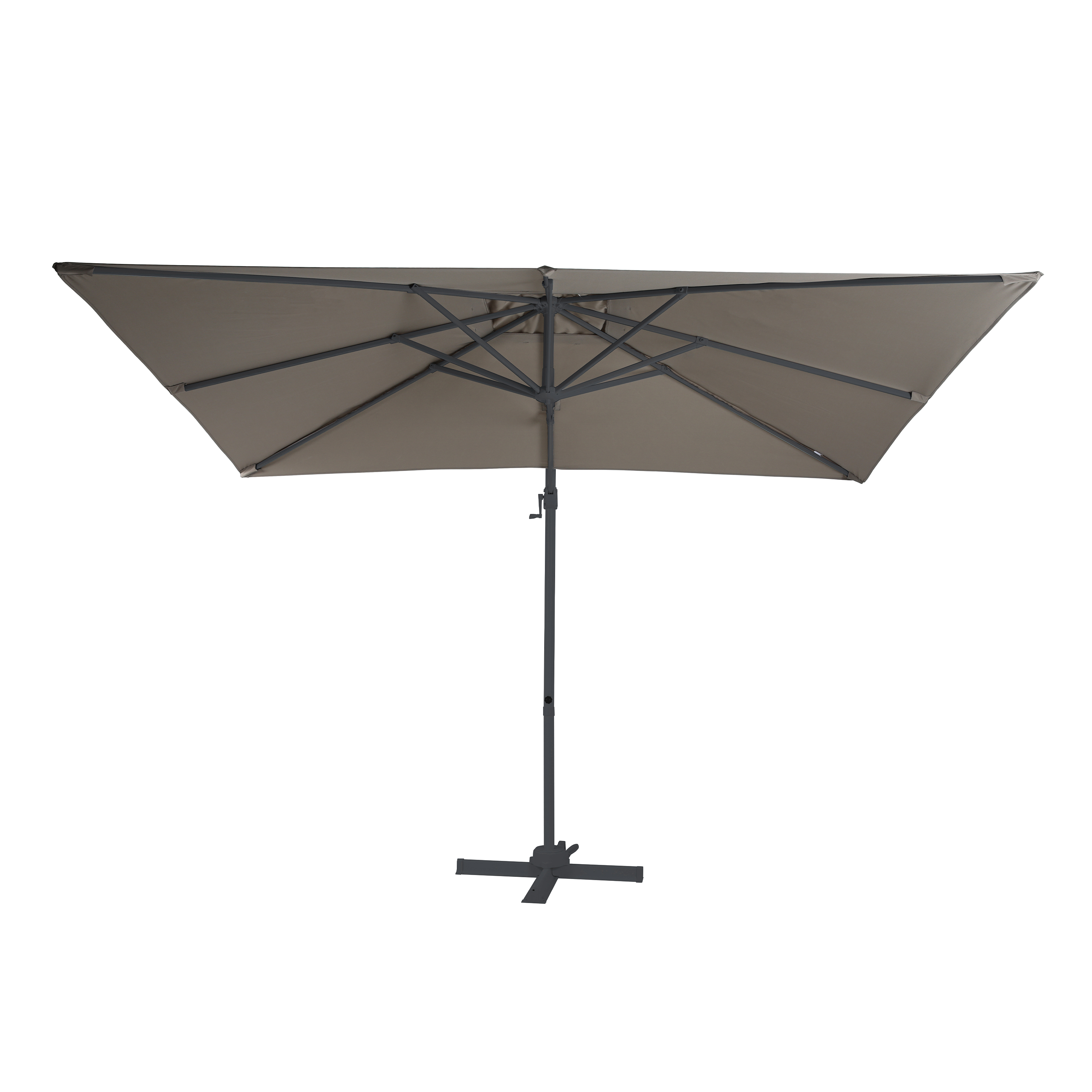 AXI Coco Parasol déporté 200x300cm Anthracite/taupe 