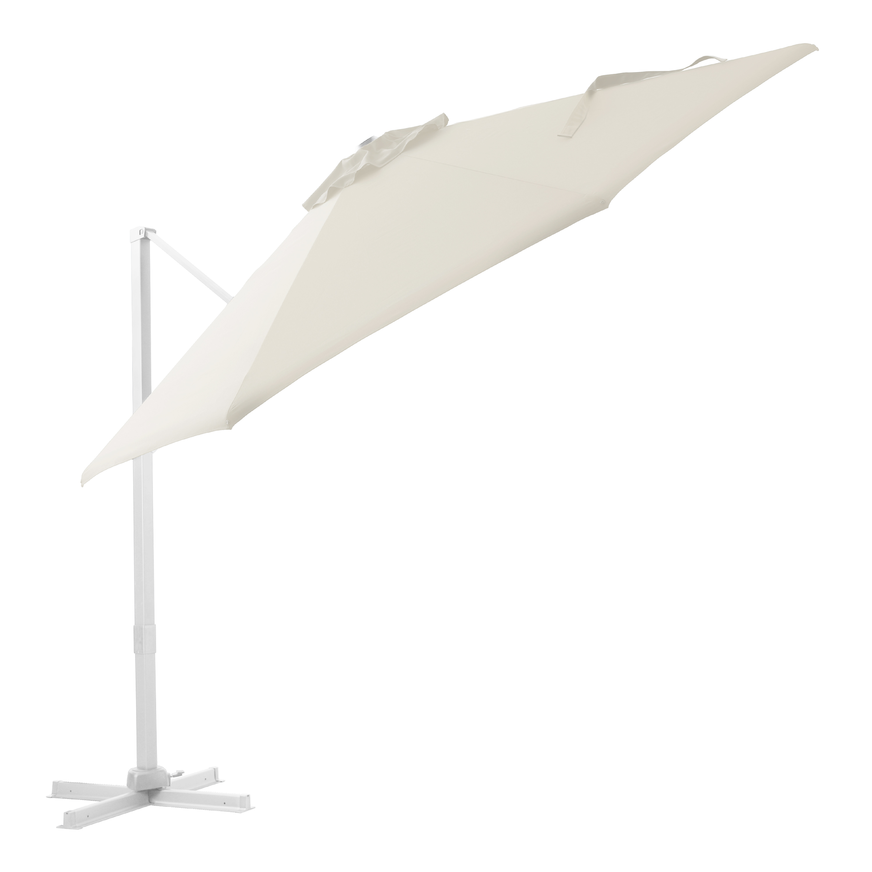 AXI Cyrus Premium Parasol déporté Ø 300cm Blanc/beige