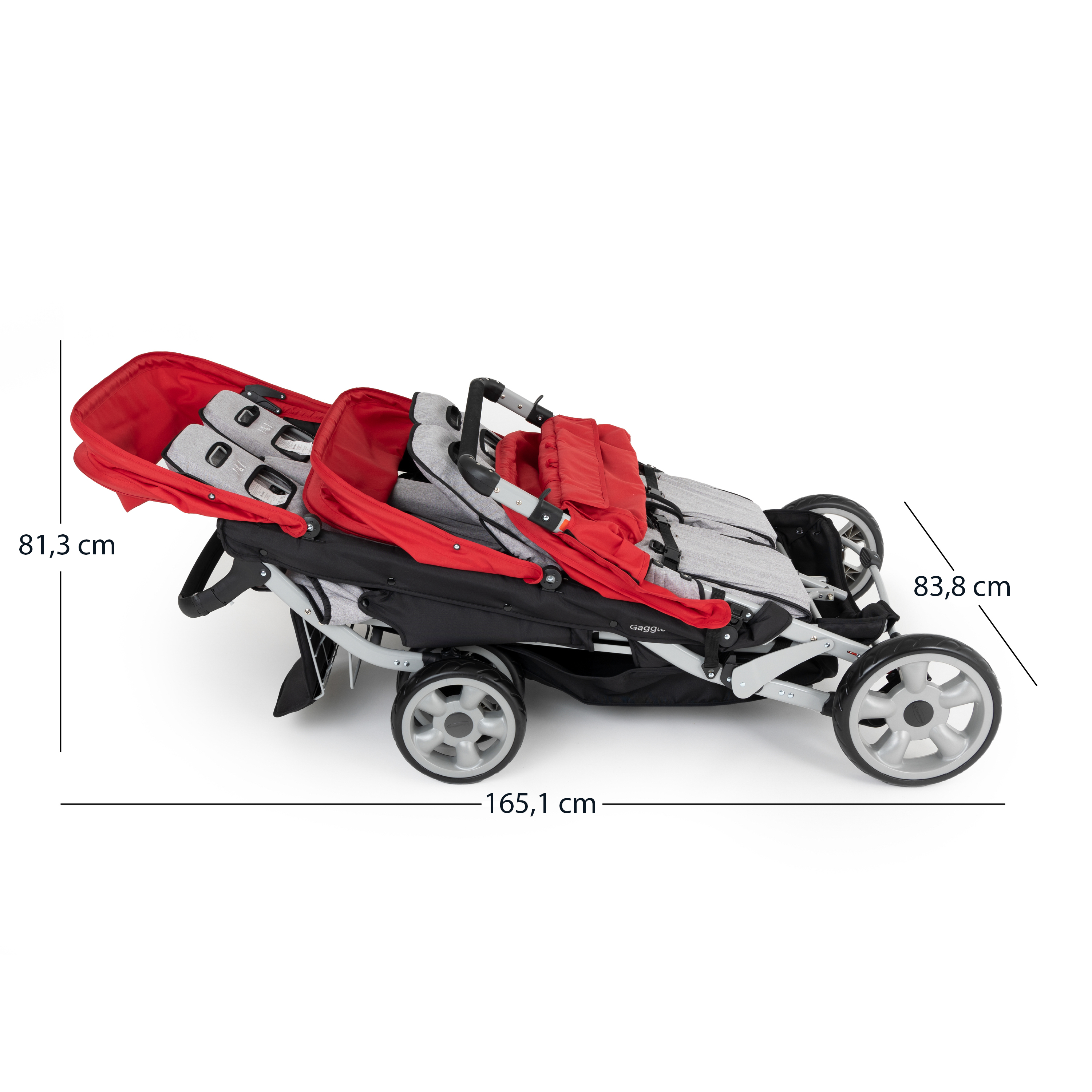 Gaggle Poussette pliante 6 places Jamboree rouge