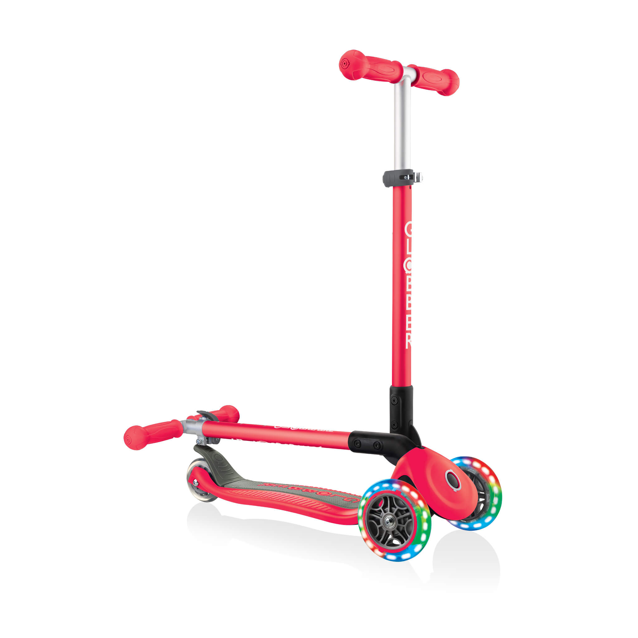 Globber Primo Foldable Lights Trottinette Rouge