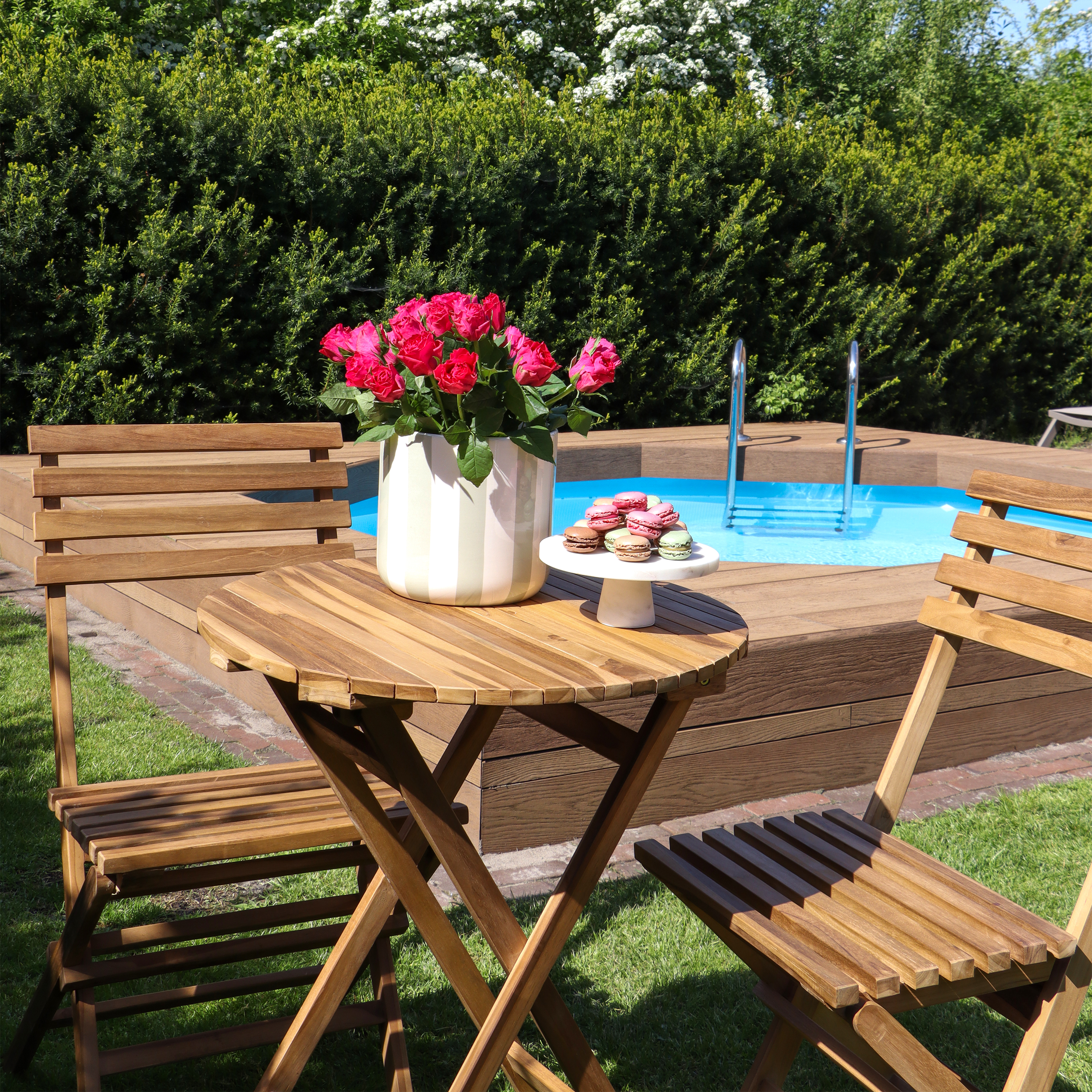 AXI Rae Bistro Set Brown Teak