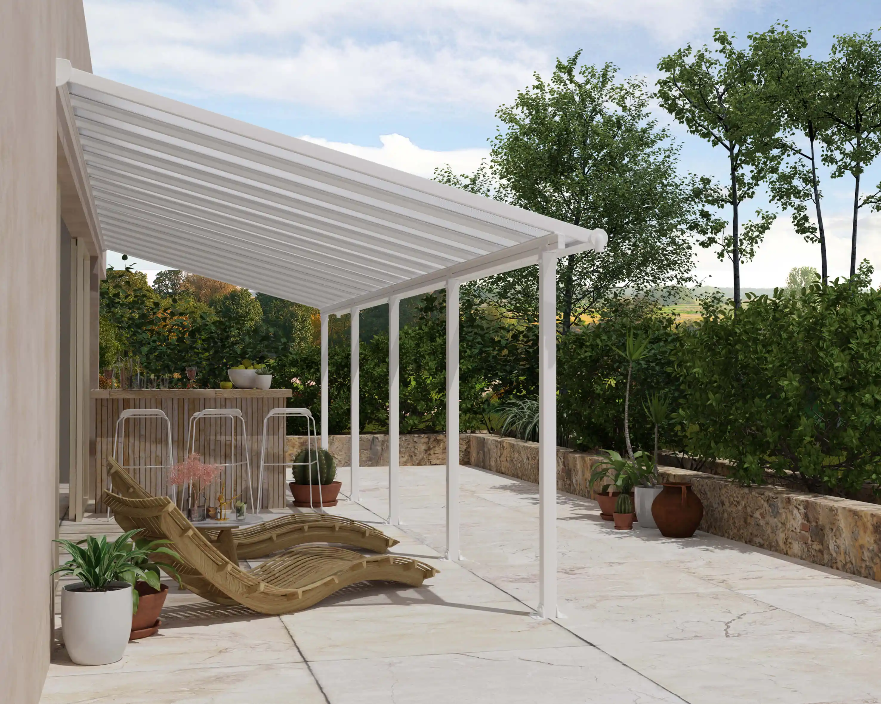 Canopia Olympia 924X294 cm Auvent terrasse Blanc transparent