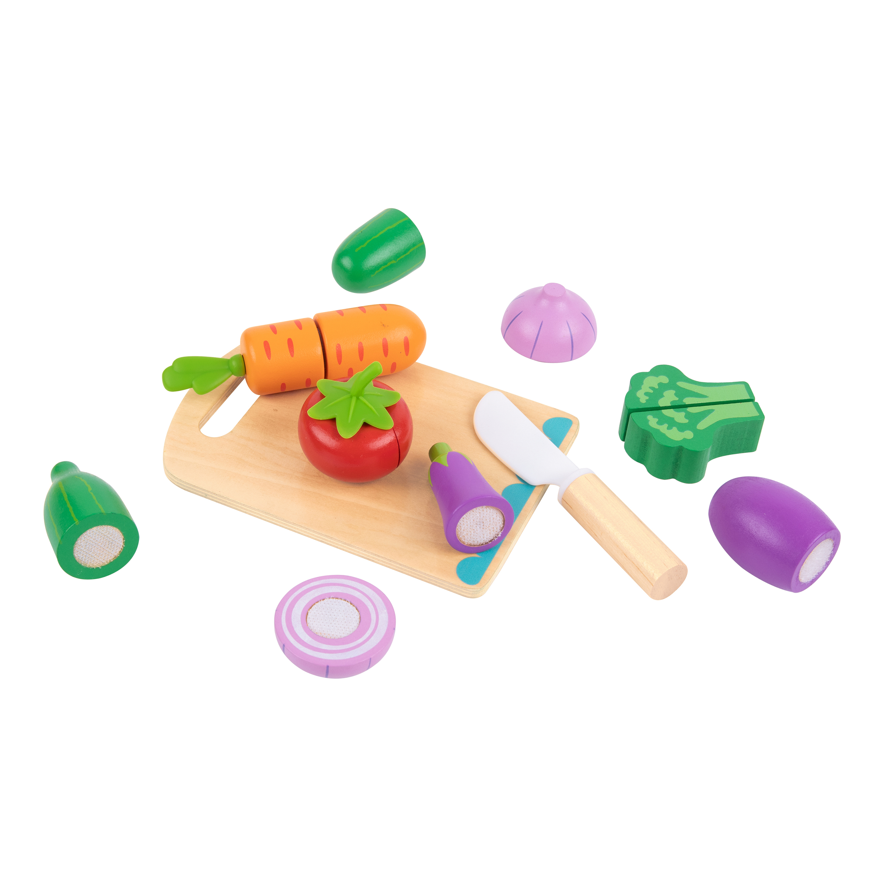 Tooky Toy Jouet Légumes à découper en bois