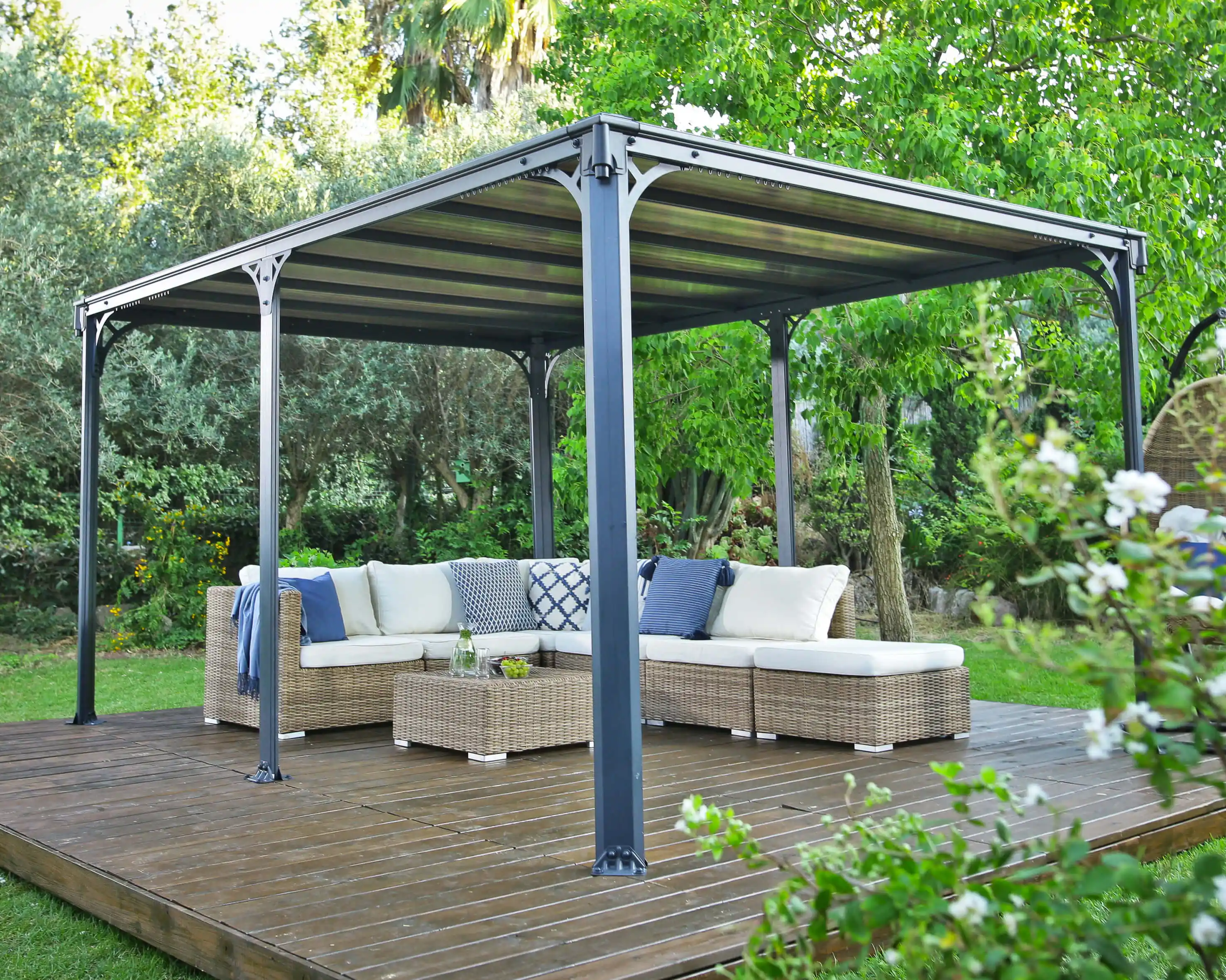 Canopia Milano 426X309 cm Pergola Grise foncé/Bronze Canopia Milano 426X309 cm Pergola Grise foncé/Bronze