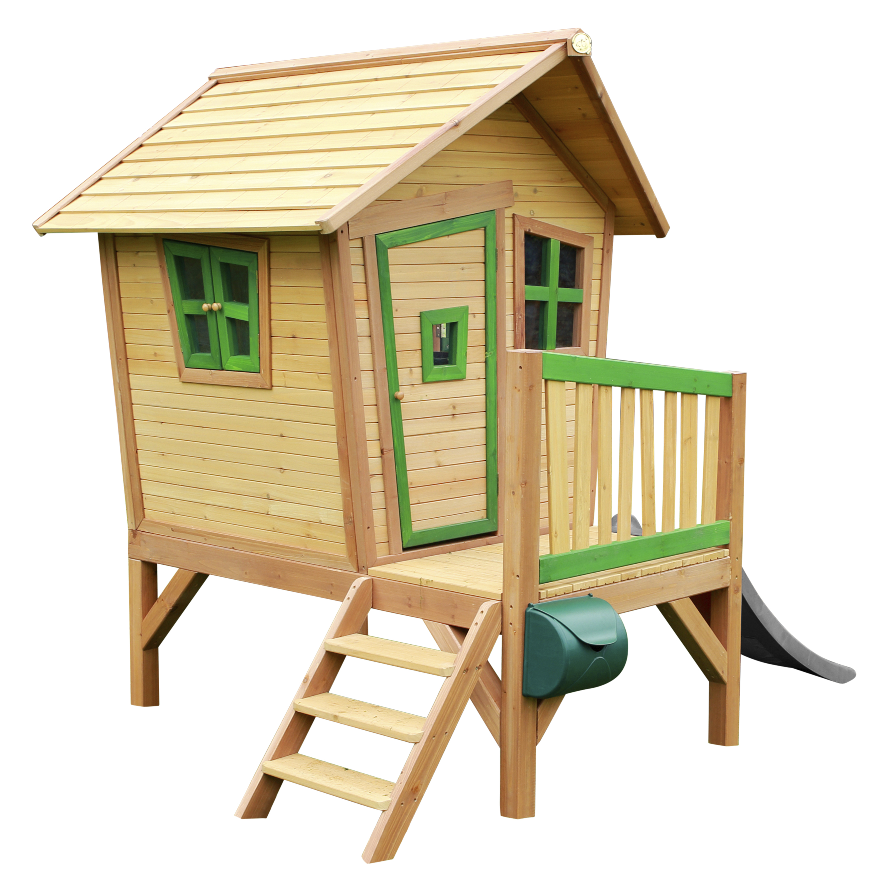 AXI Robin Playhouse Brown/Green - Grey Slide