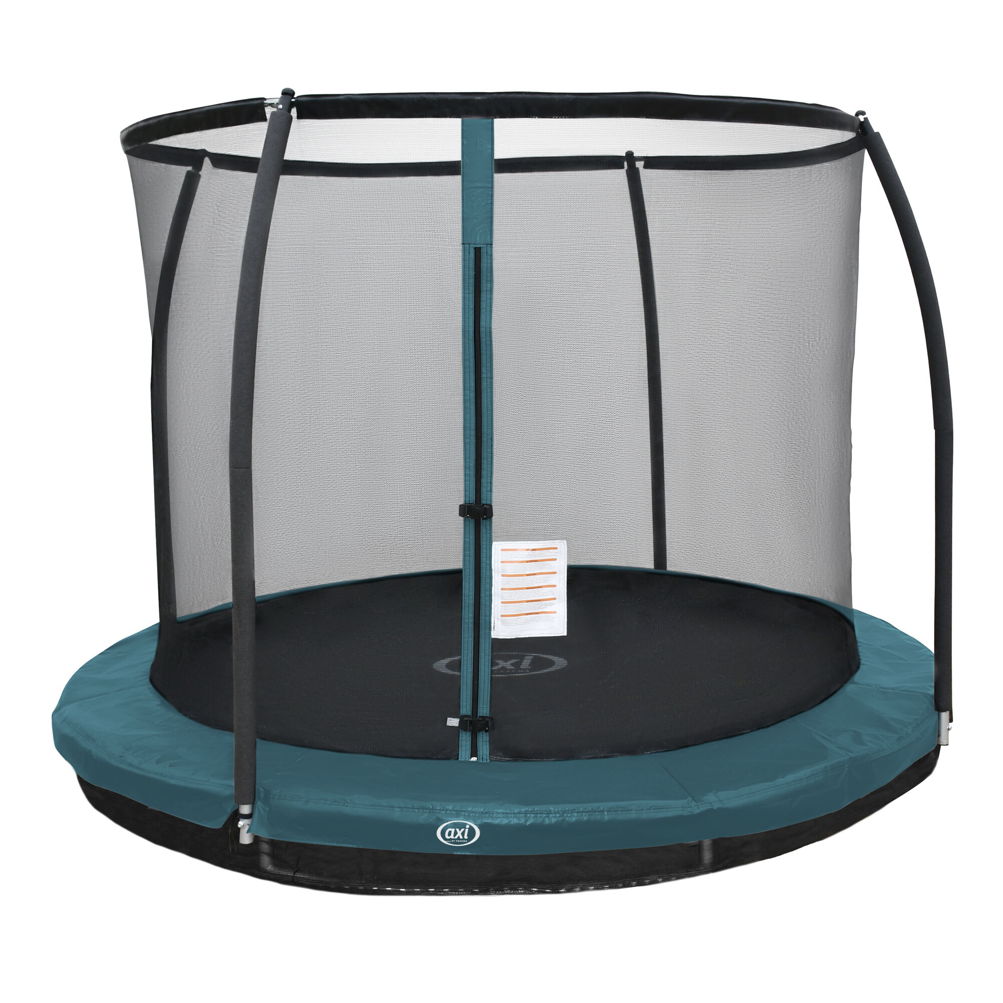 AXI Boston Trampoline rond avec filet 244 cm - Enterré et Hors sol - Vert