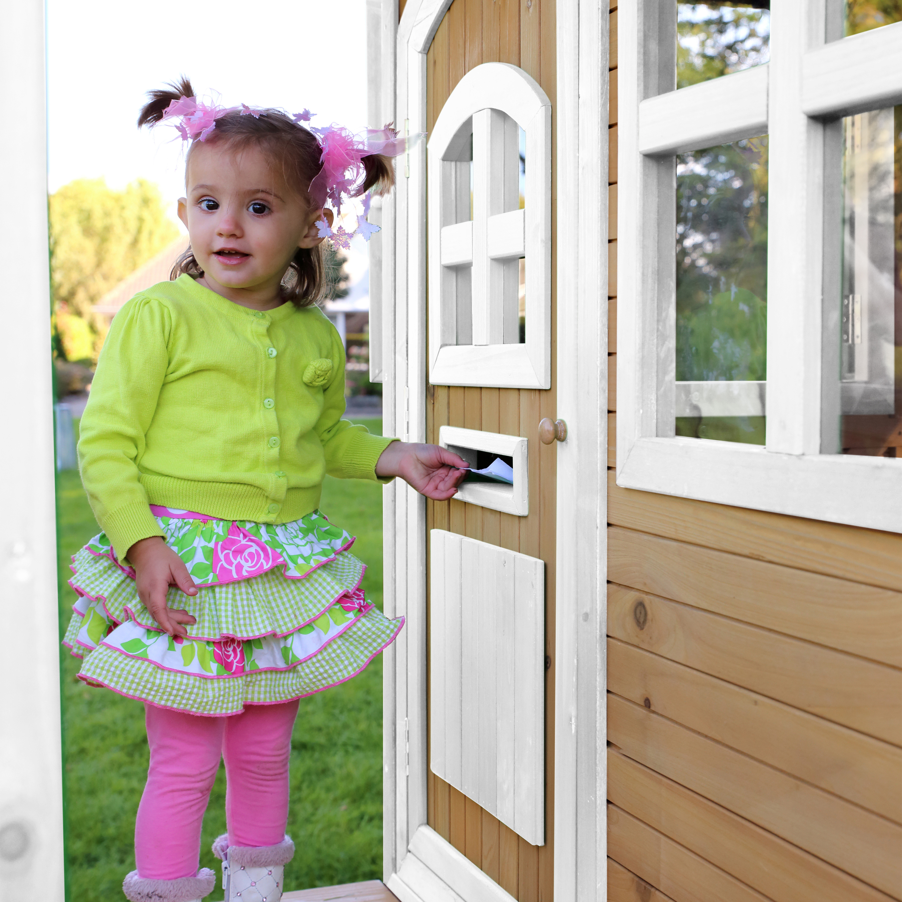 AXI Tom Playhouse Brown/White - Red Slide