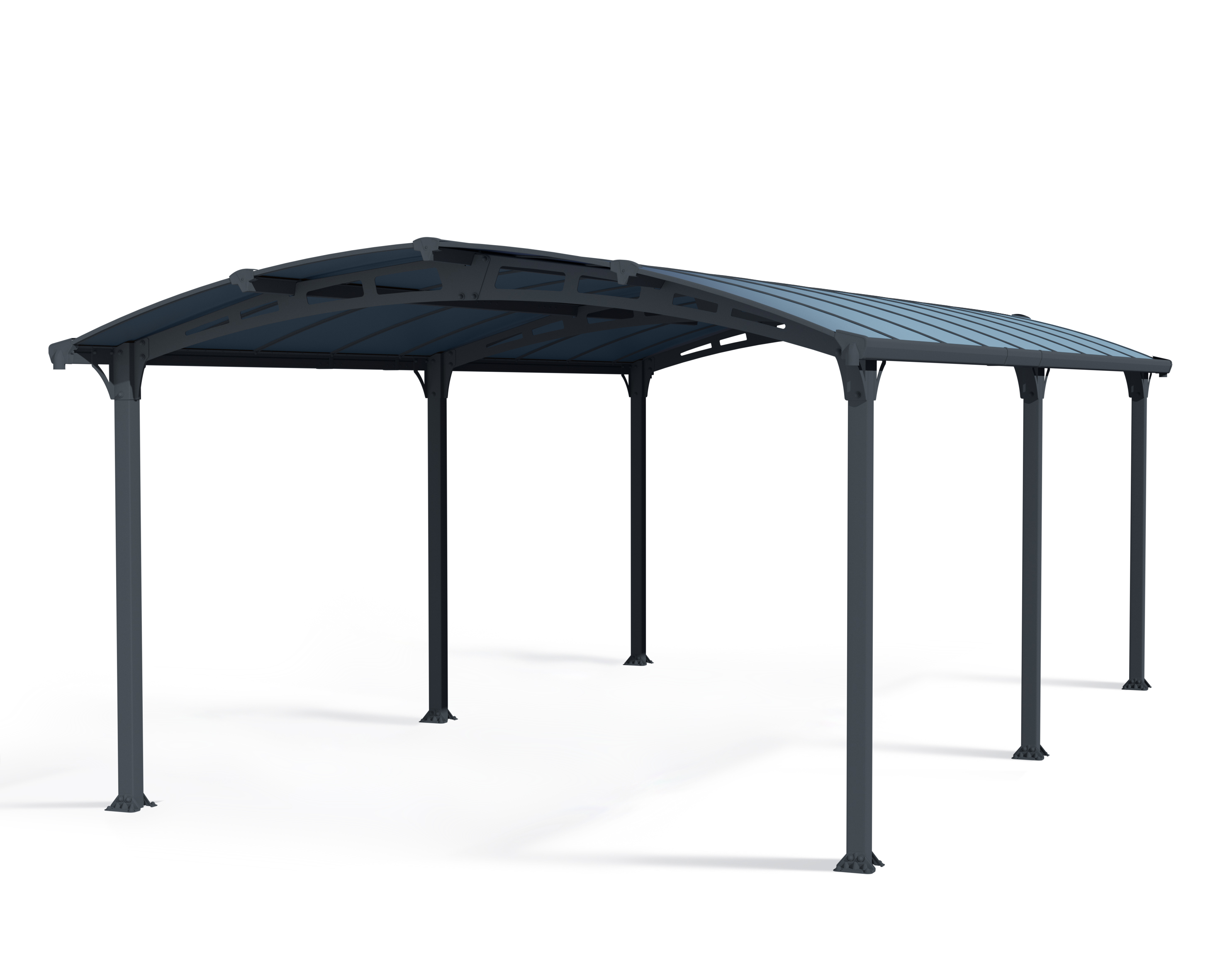 Canopia Arcadia 650X360 cm Carport Enkel Donkergrijs Brons-7290108138641 Canopia Arcadia 650X360 cm Carport Enkel Donkergrijs Brons