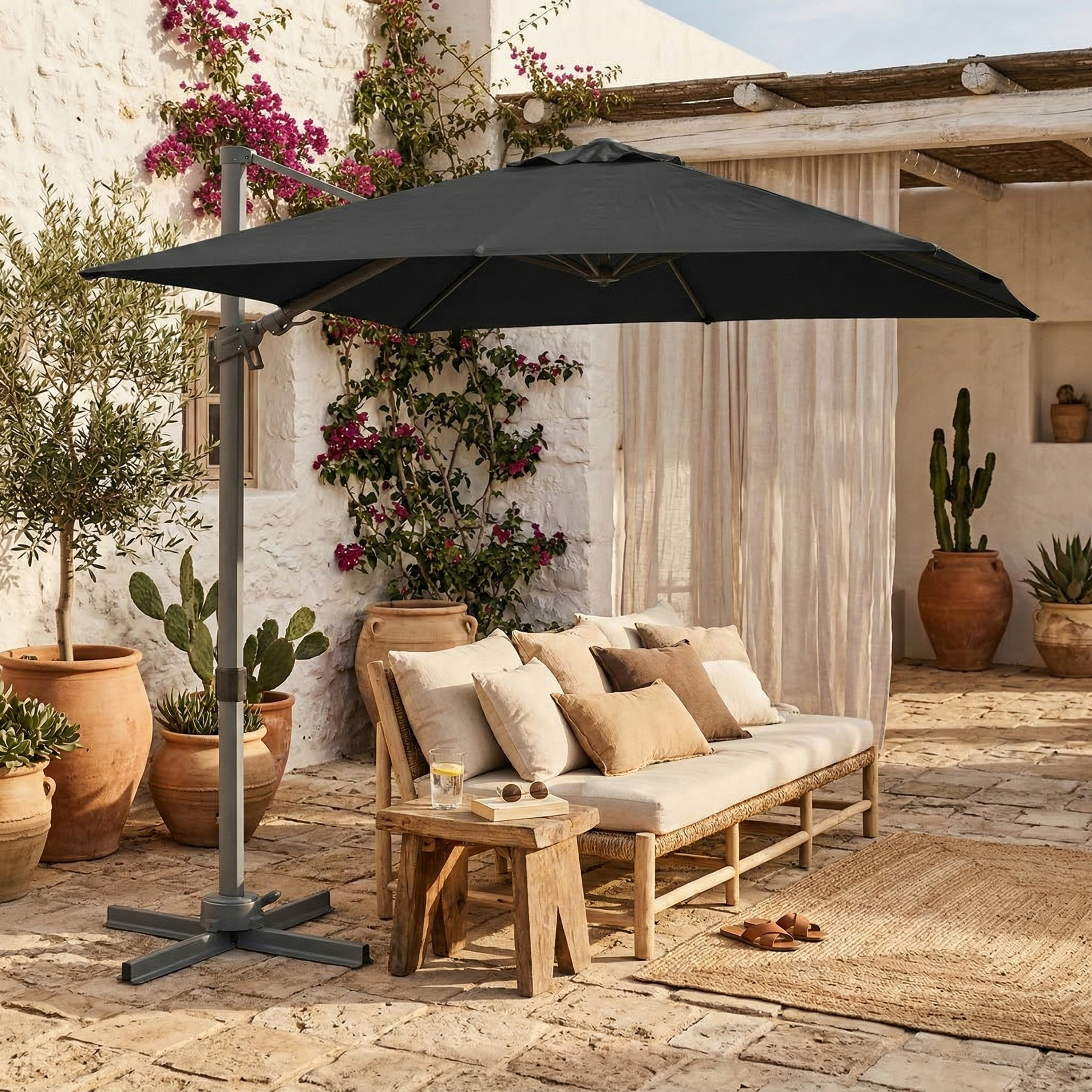 AXI Alina Cantilever Parasol 300x300cm Anthracite/Grey