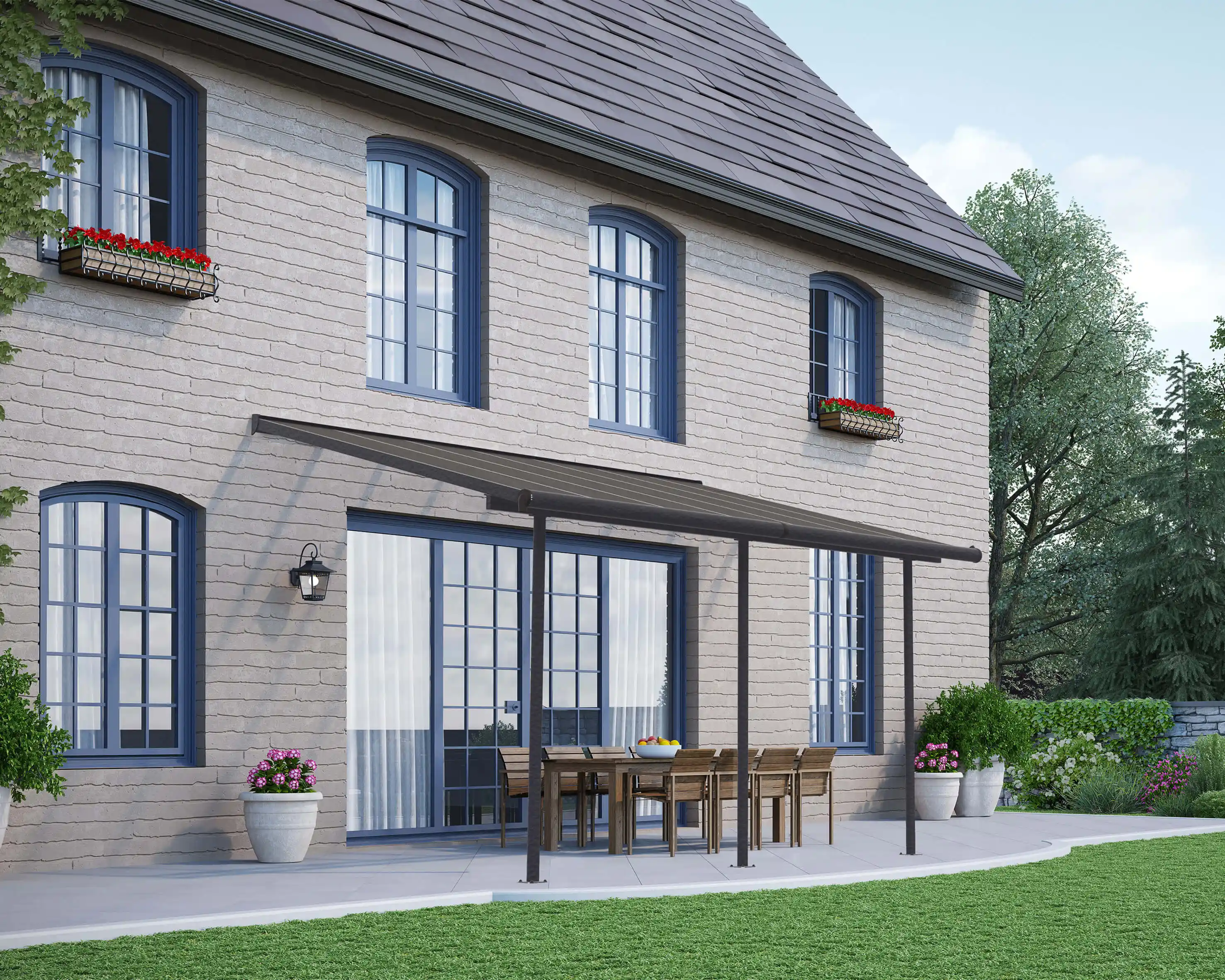 Canopia Capri 434X295X299 cm Terrasoverkapping Donkergrijs Brons