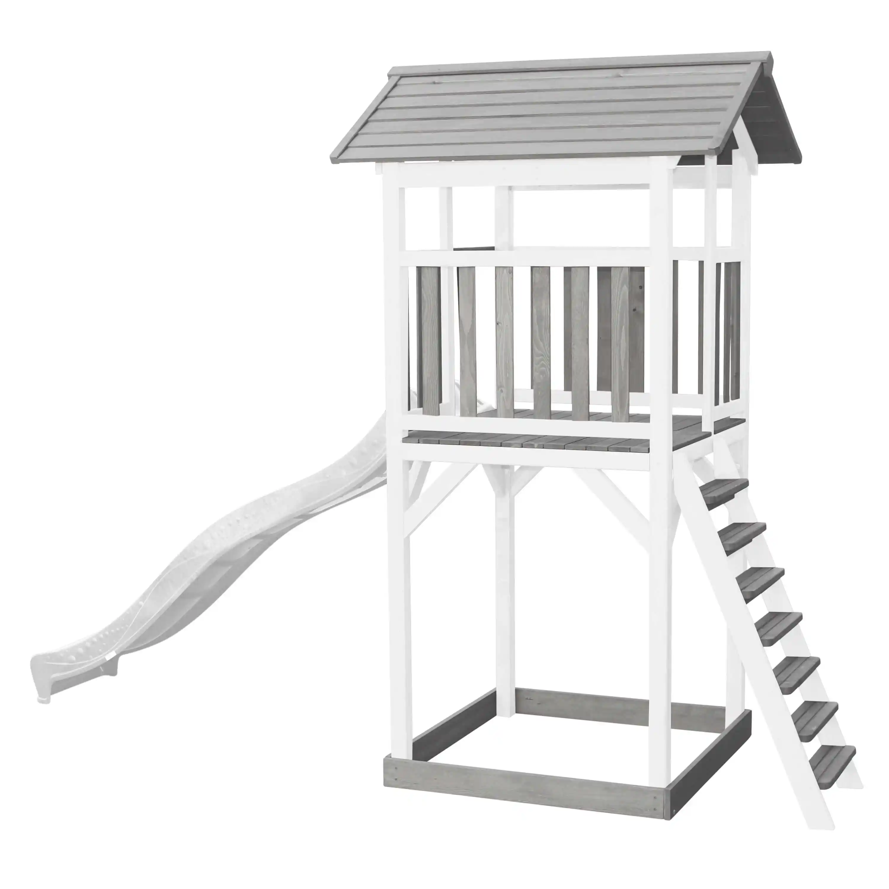 AXI Beach Tower Aire de jeux Grise/Blanche - Toboggan Blanc