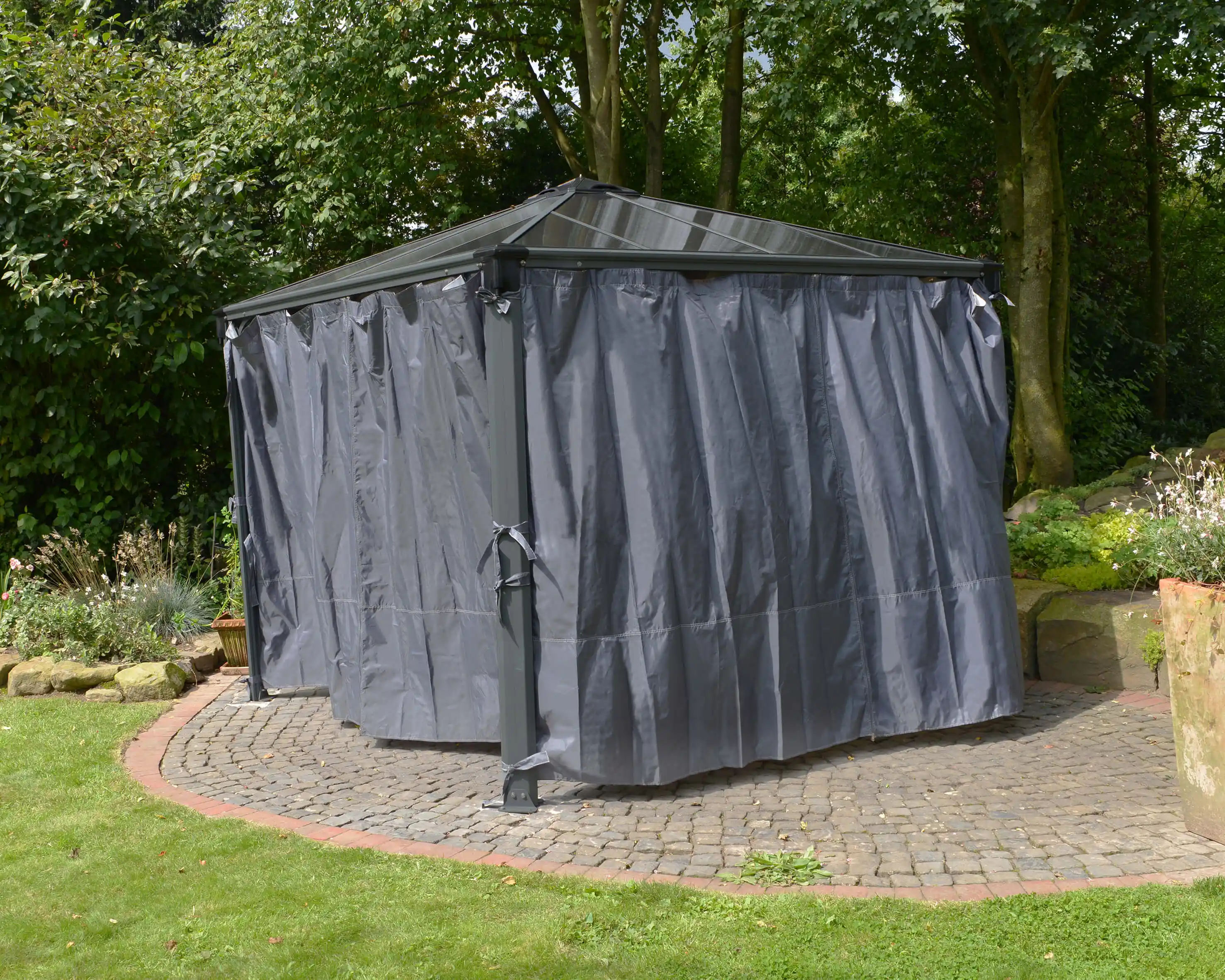 Canopia Gordijnset voor tuinpaviljoen 3X3.6 Donkergrijs-7290108130744 Canopia Gordijnset voor tuinpaviljoen 3X3.6 Donkergrijs