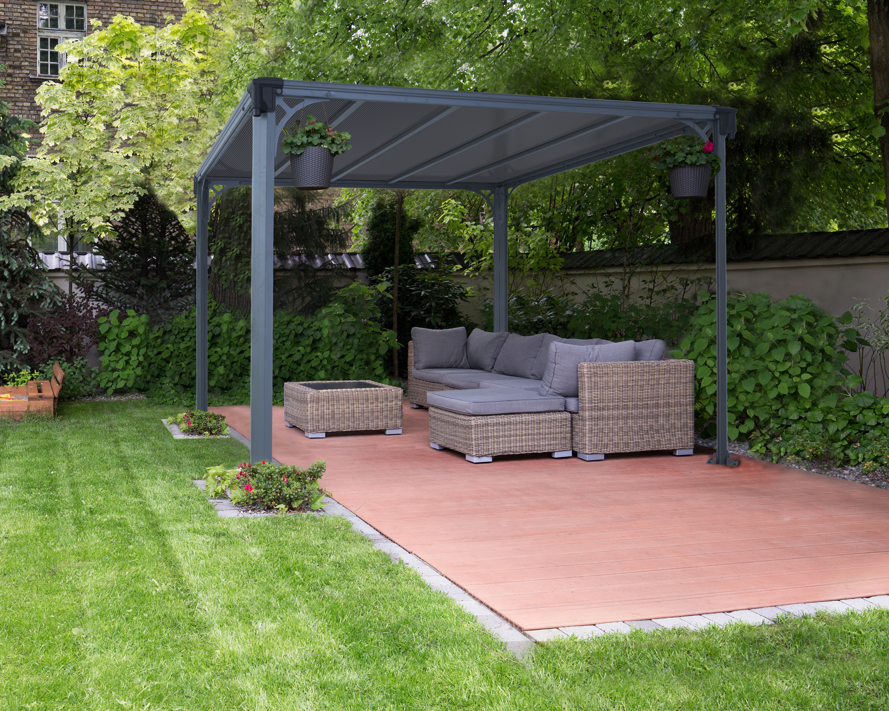 Canopia Milano 309X309 cm tuinpaviljoen Donkergrijs Brons-7290108133851 Canopia Milano 309X309 cm tuinpaviljoen Donkergrijs Brons