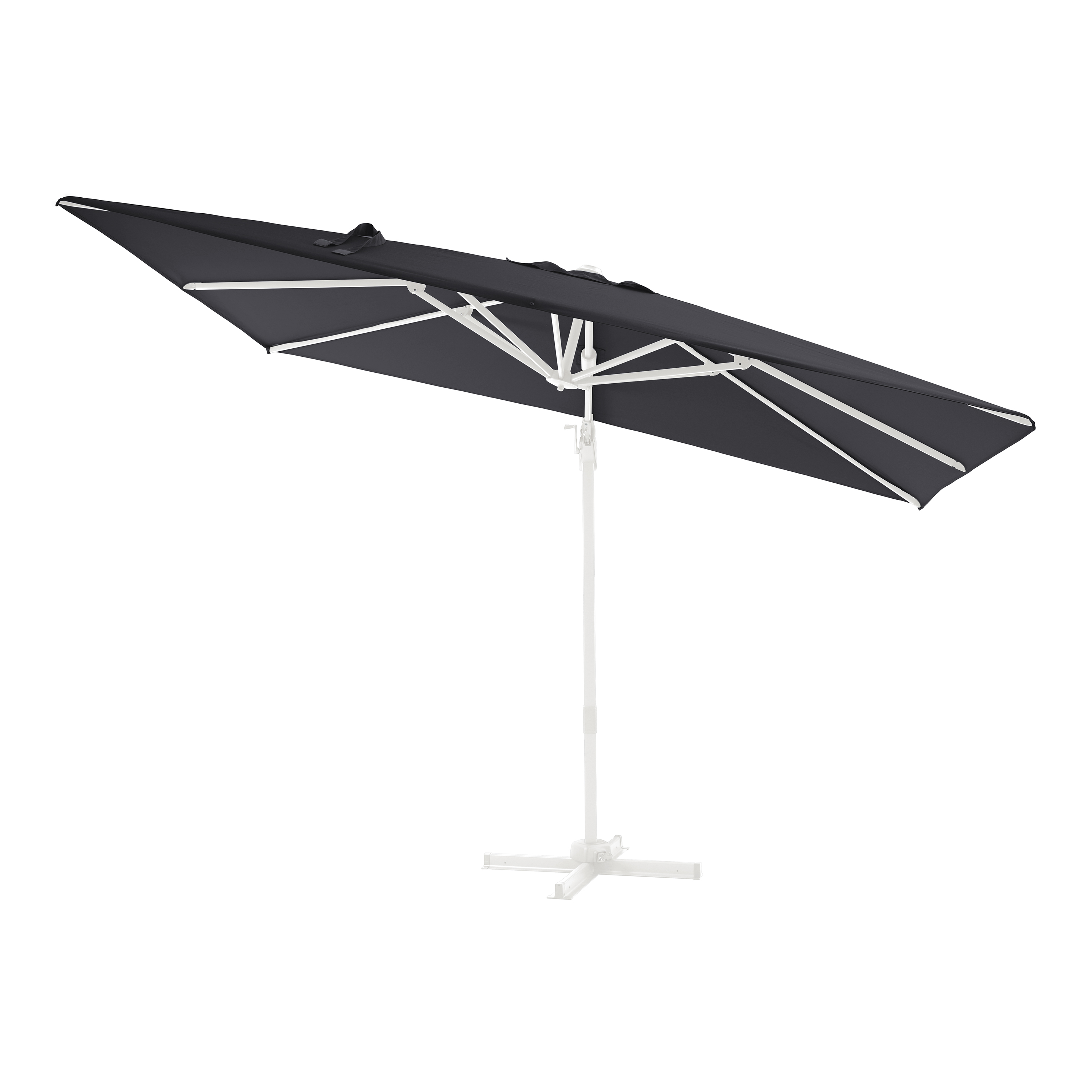 AXI Milad Premium Parasol déporté 200x300cm Blanc/Gris