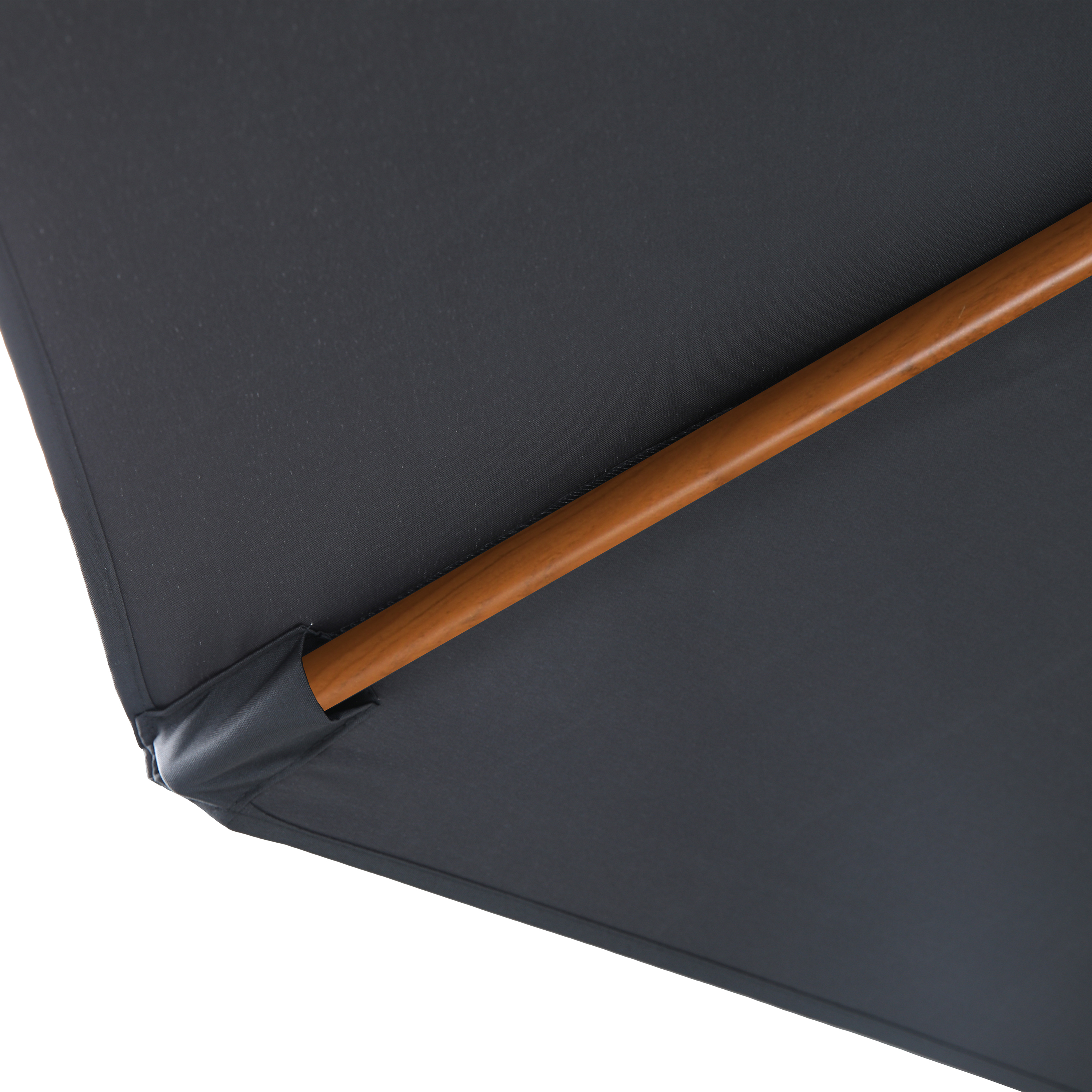 AXI Marisol Cantilever Parasol Ø 300cm Round - Wood-look/Grey