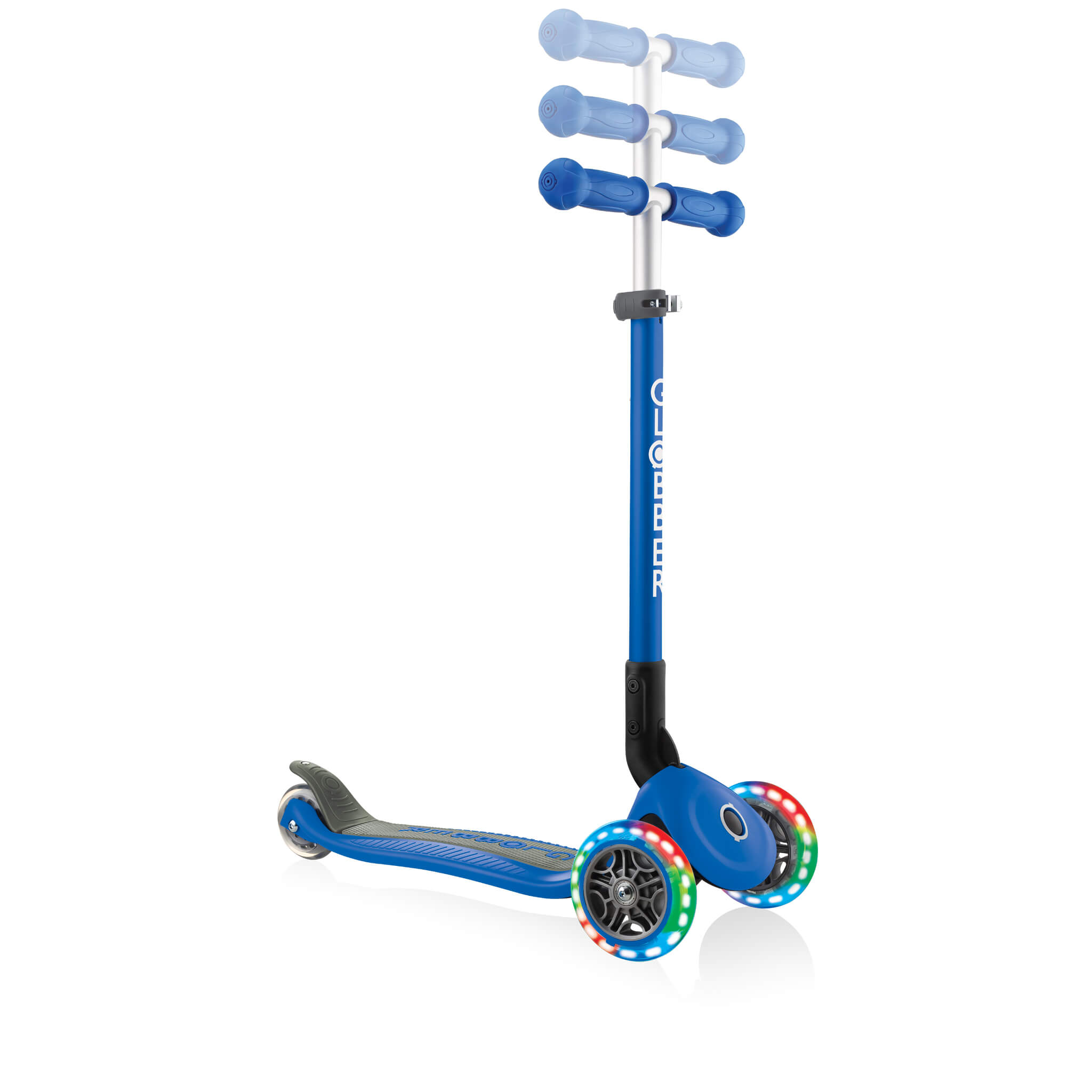 Globber Primo Foldable Lights Trottinette Bleue