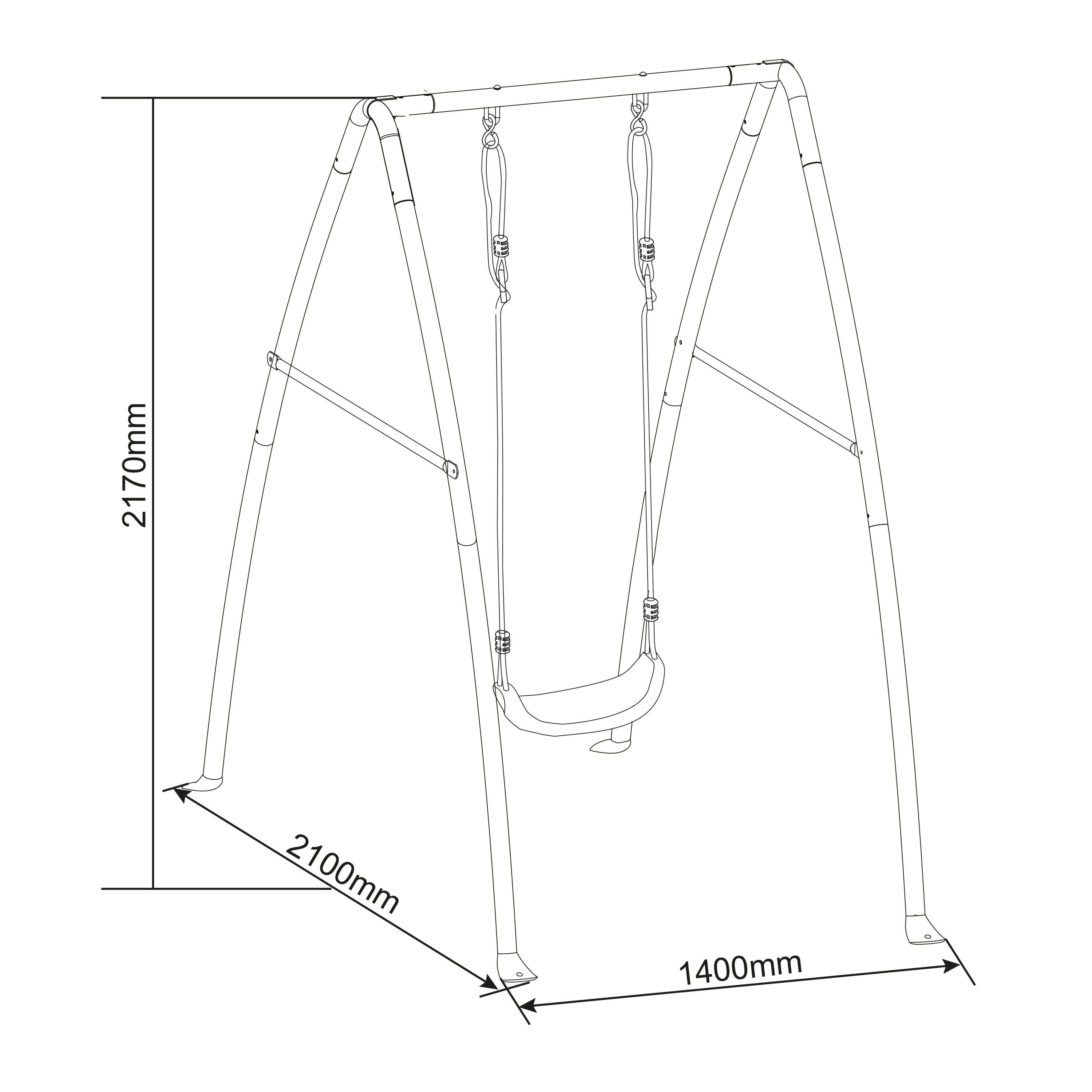 AXI Single Metal Swing Set