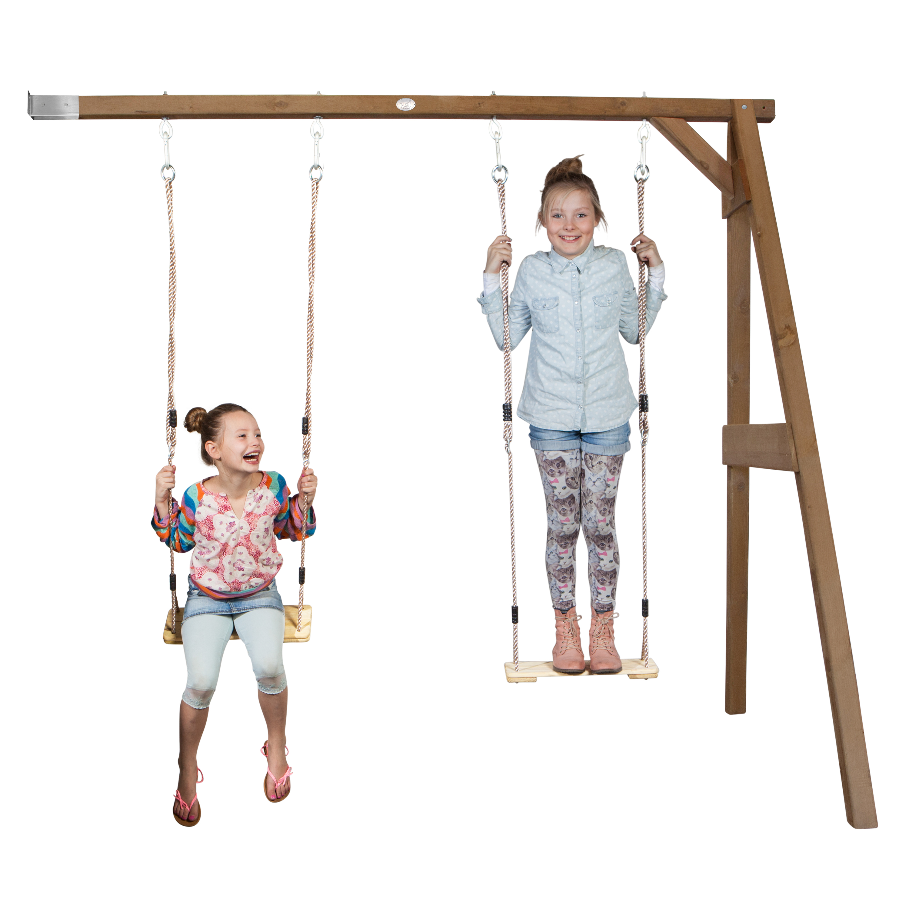 AXI Attachable Double Swing Set - Brown