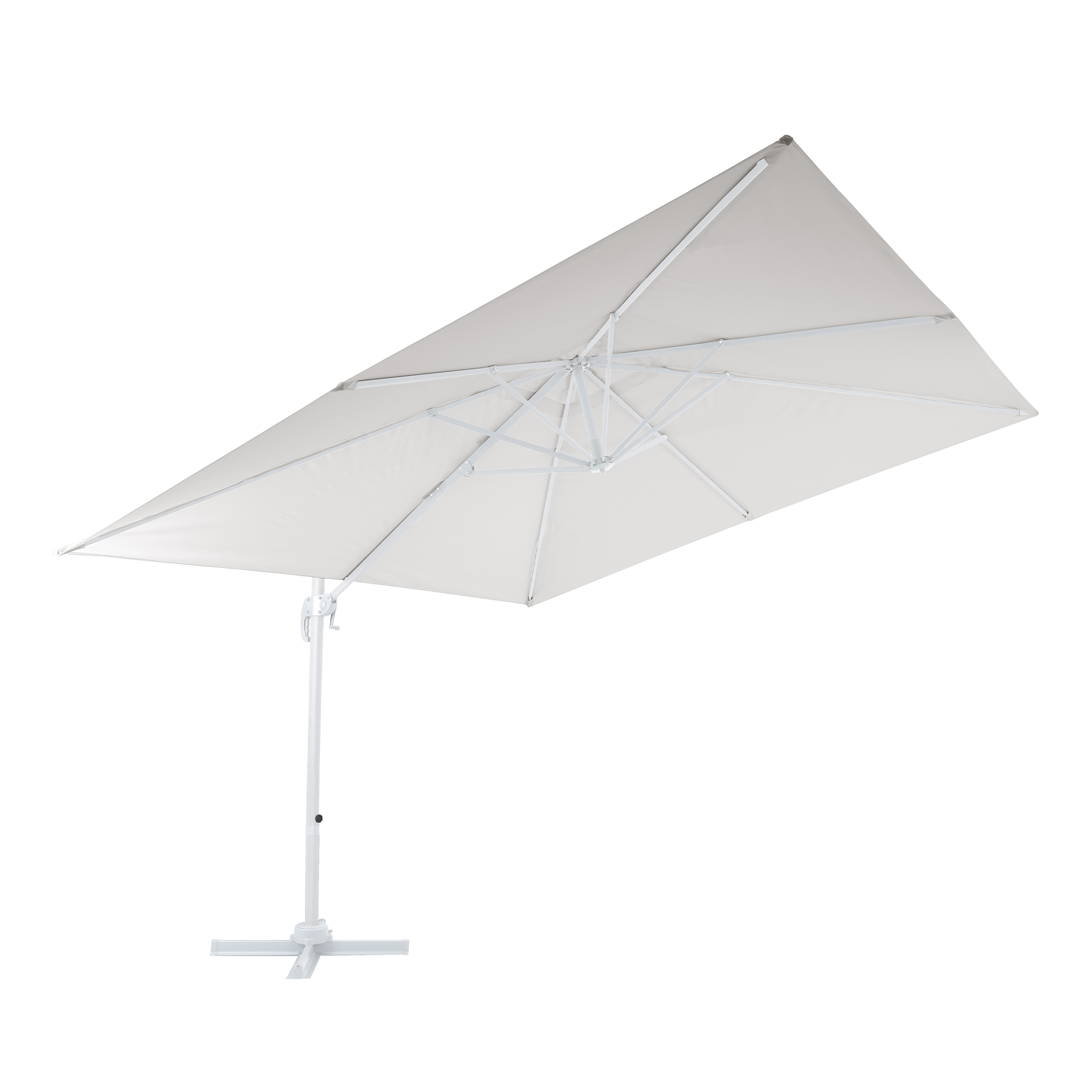 AXI Nima Parasol déporté 300x300cm blanc/beige 