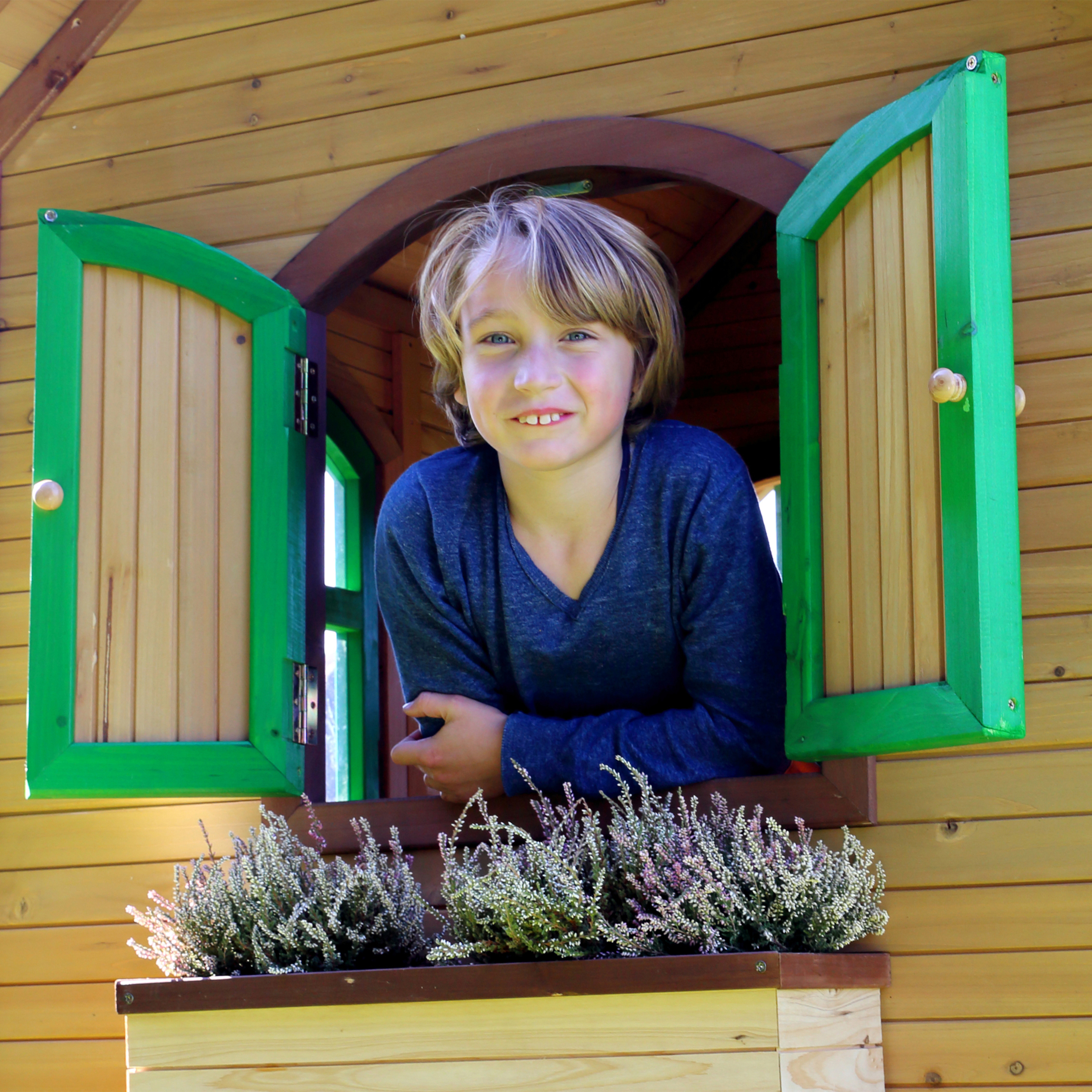 AXI Sarah Playhouse Brown/Green - Grey Slide
