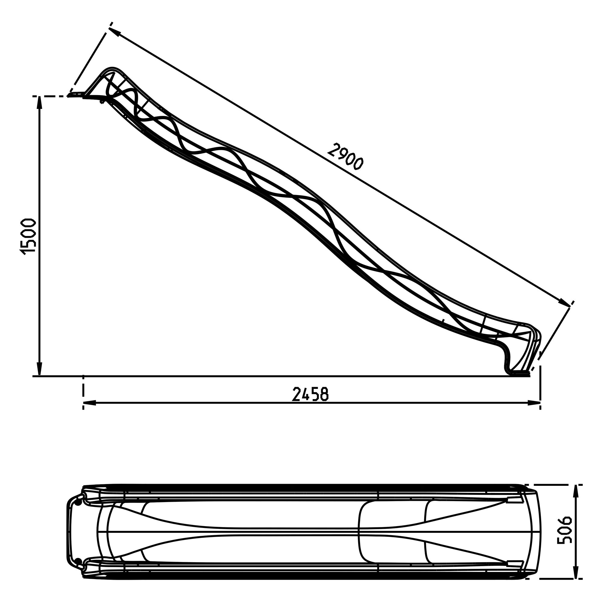 AXI Sky290 Glijbaan met wateraansluiting Rood - 290 cm