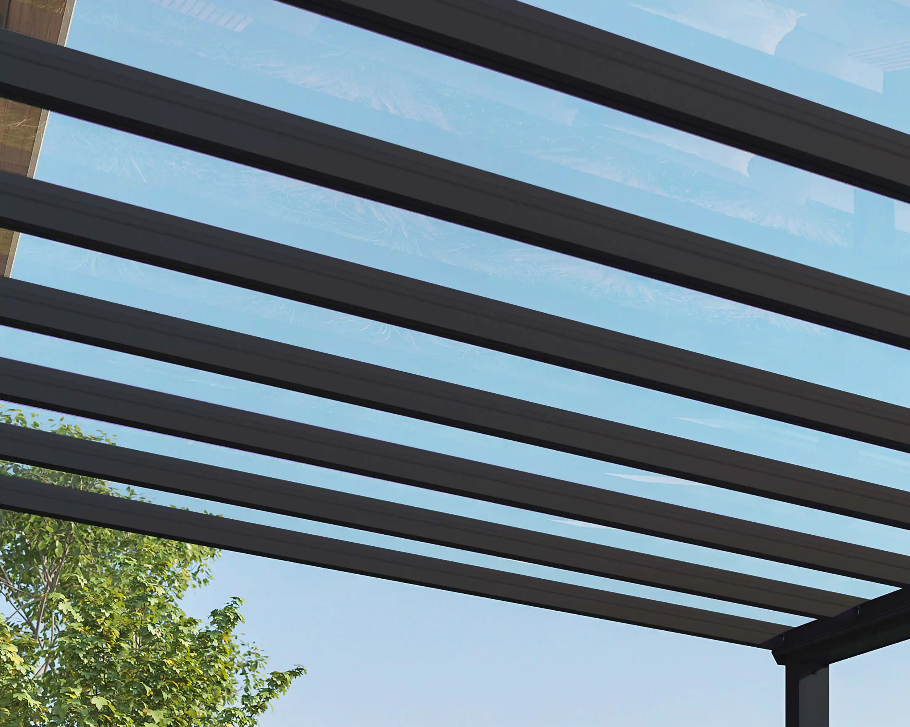 Canopia Stockholm 340X950 cm Terrasoverkapping Donkergrijs Helder-7290108601930 Canopia Stockholm 340X950 cm Terrasoverkapping Donkergrijs Helder