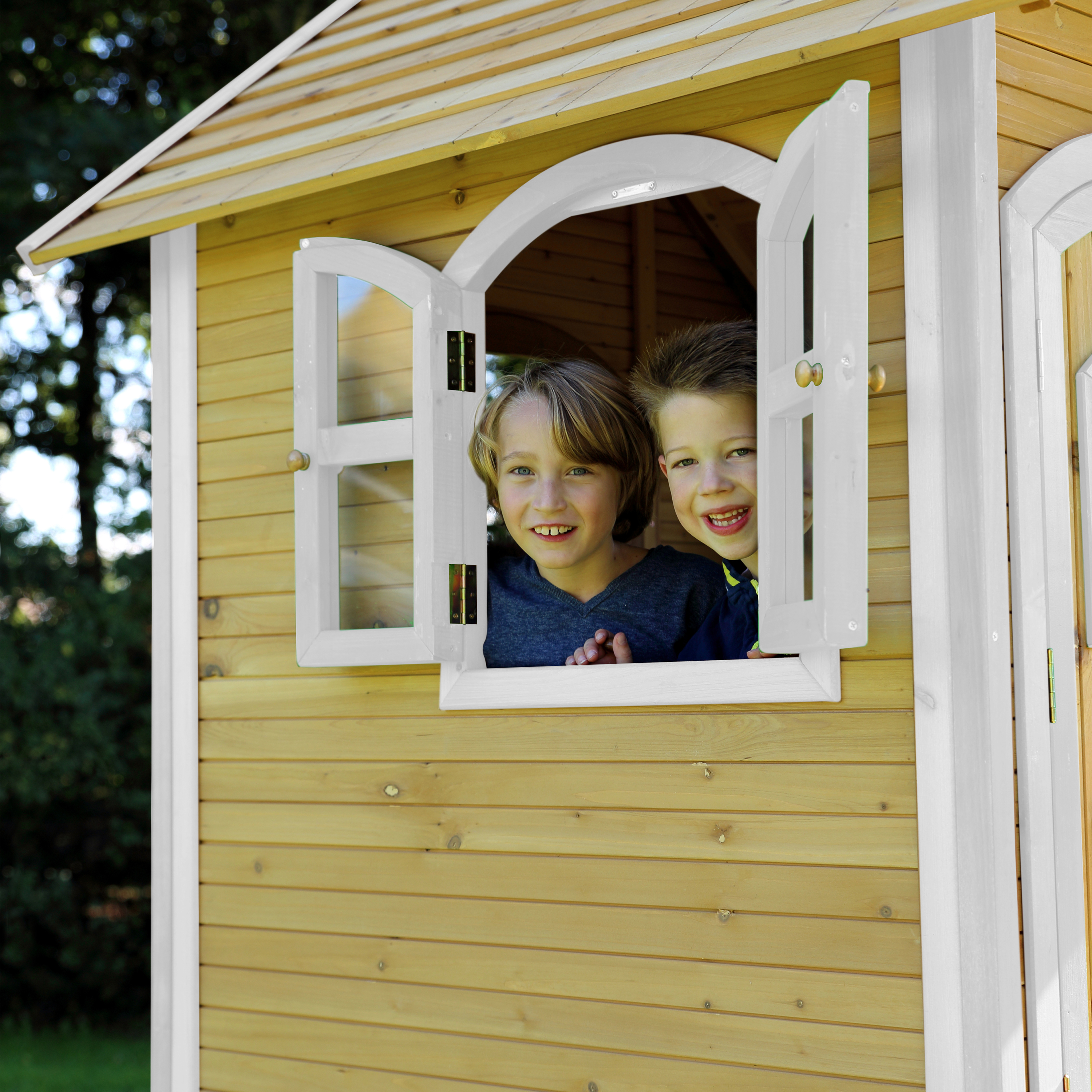 AXI Laura Playhouse Brown/White - Red Slide