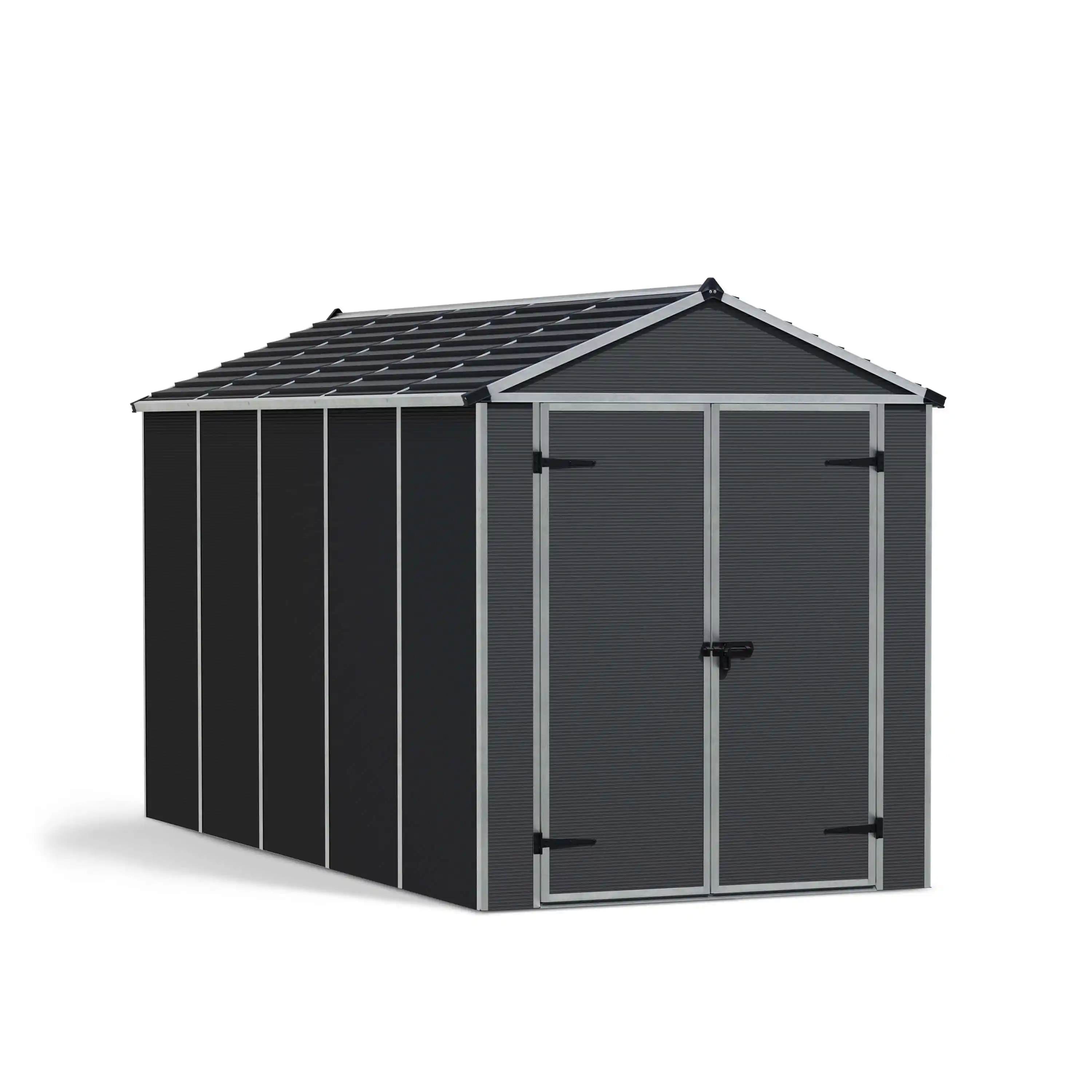 Canopia Rubicon 378X185X217 cm  Hangar de stockage extérieur Gris foncé ultra durable pour jardin