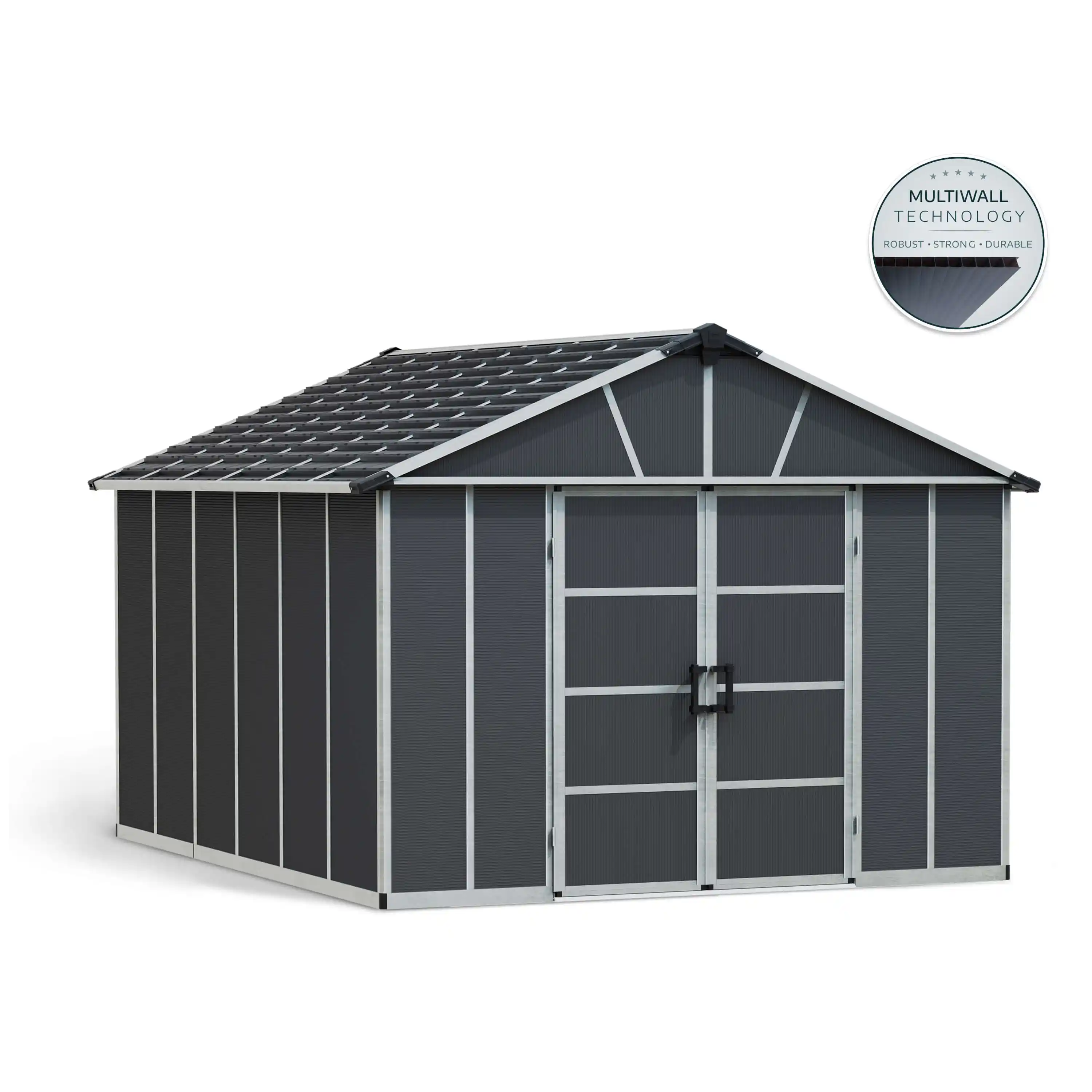 Canopia Yukon 395X332 cm grote schuur Donkergrijs-7290108137293 Canopia Yukon 395X332 cm grote schuur Donkergrijs