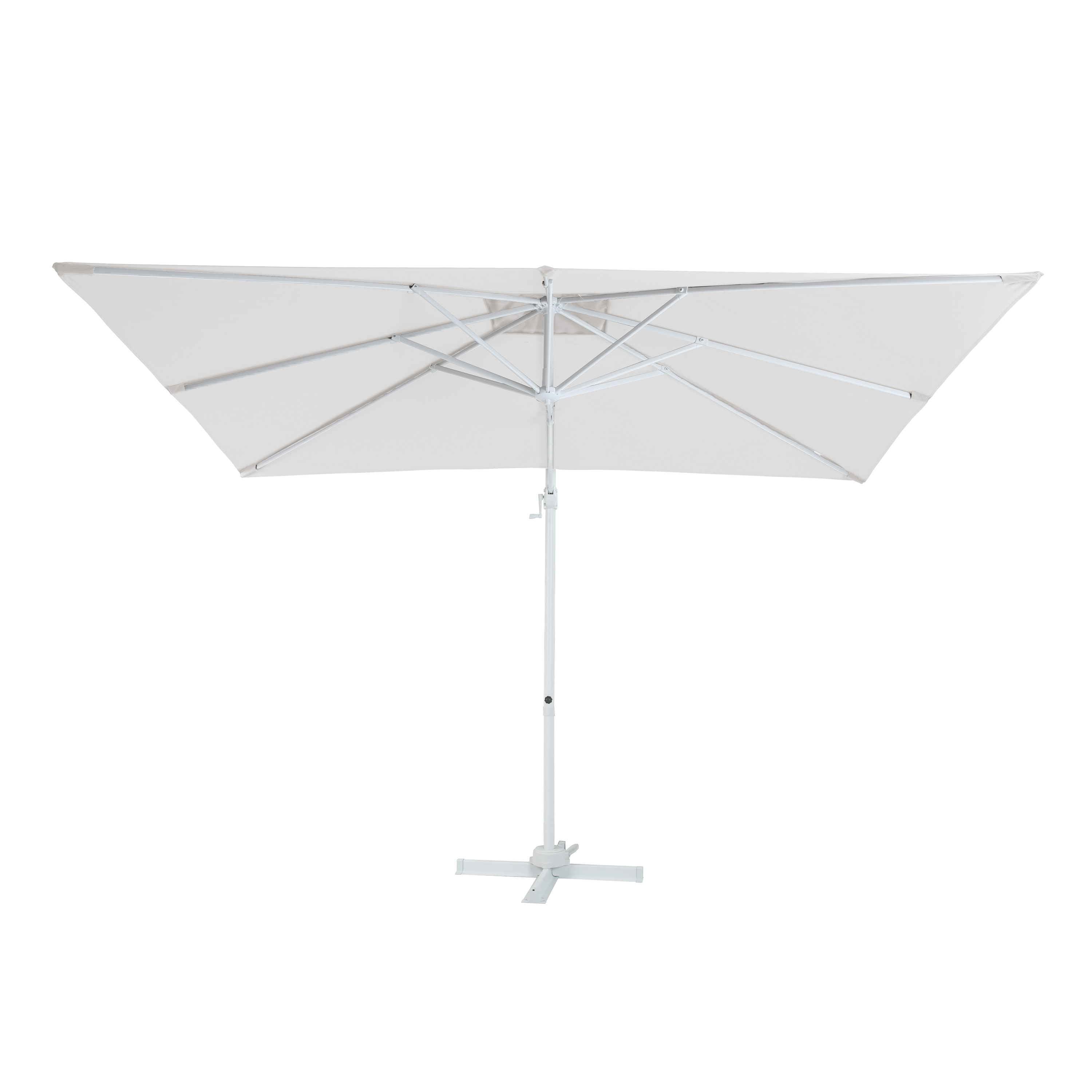 AXI Coco Parasol déporté 200x300cm blanc/beige 