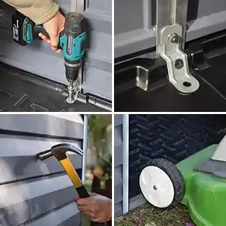 Canopia Skylight 154X185X217 cm Openlucht schuur voor tuin Donkergrijs Deco