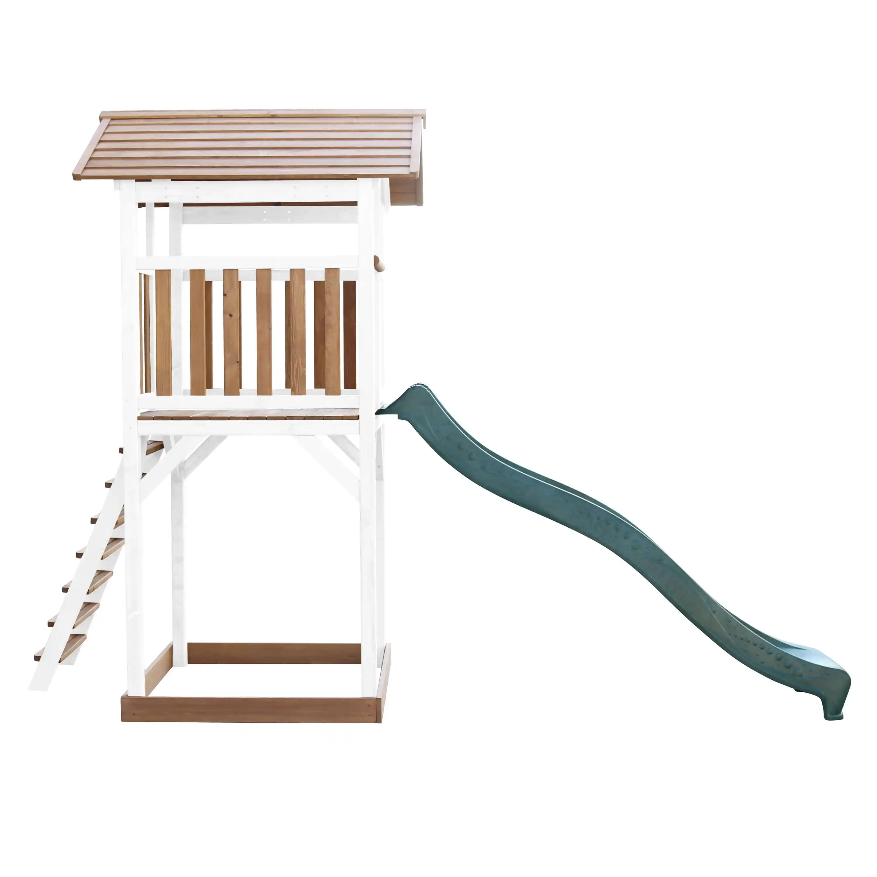 AXI Beach Tower Aire de jeux Marron/Blanche - Toboggan Vert