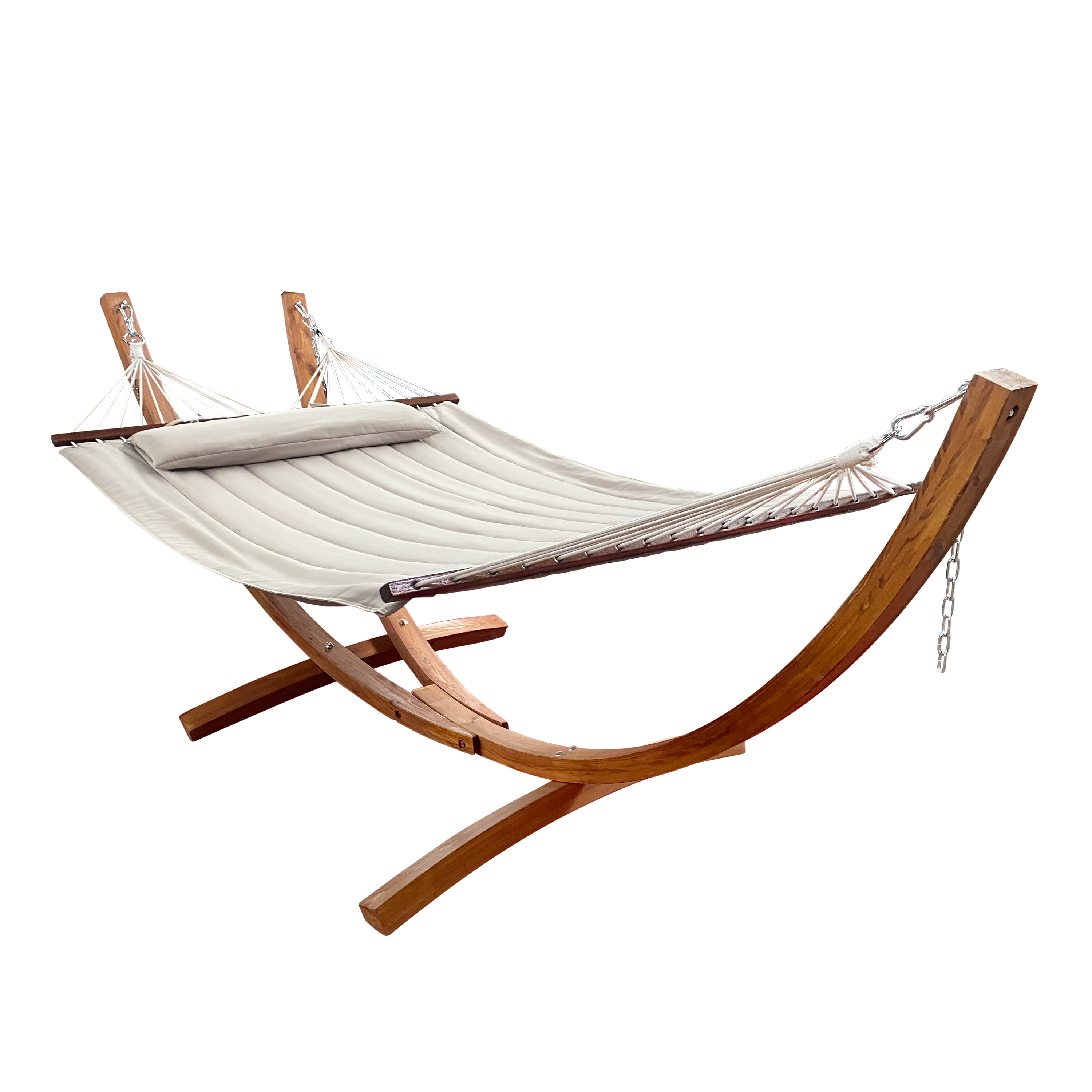 AXI Hawaï Hamac Double XXL Beige - Support en bois 