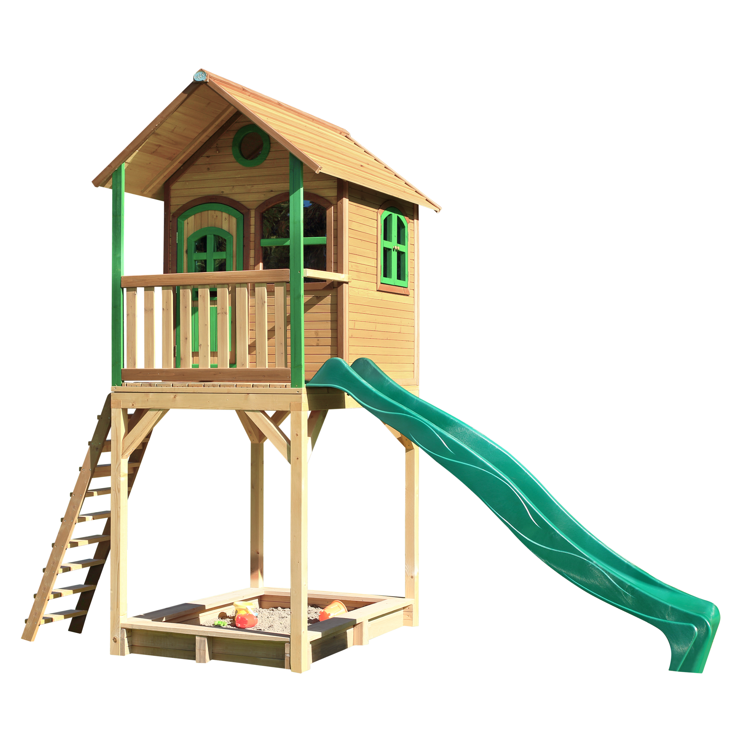 AXI Romy Playhouse Brown/Green - Green Slide