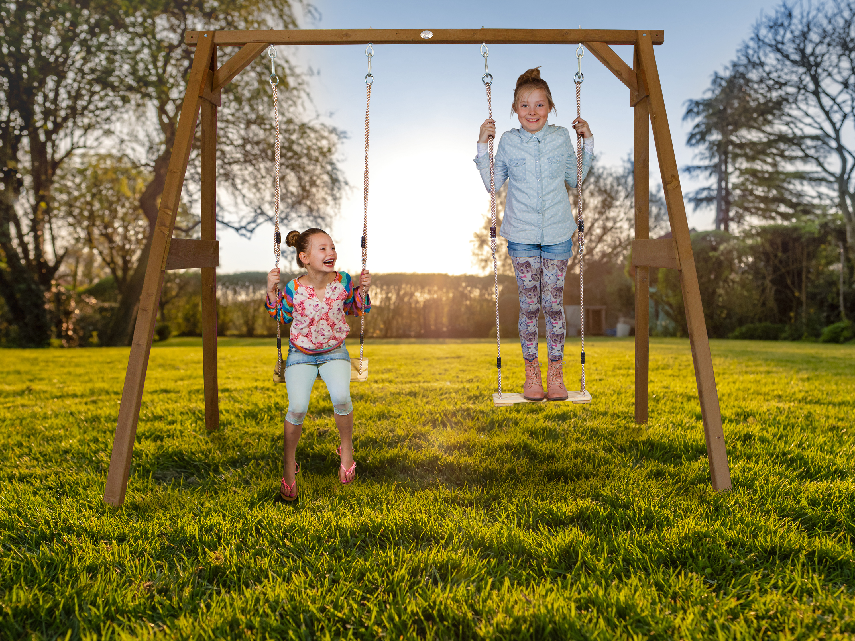 AXI Double Swing Set - Brown