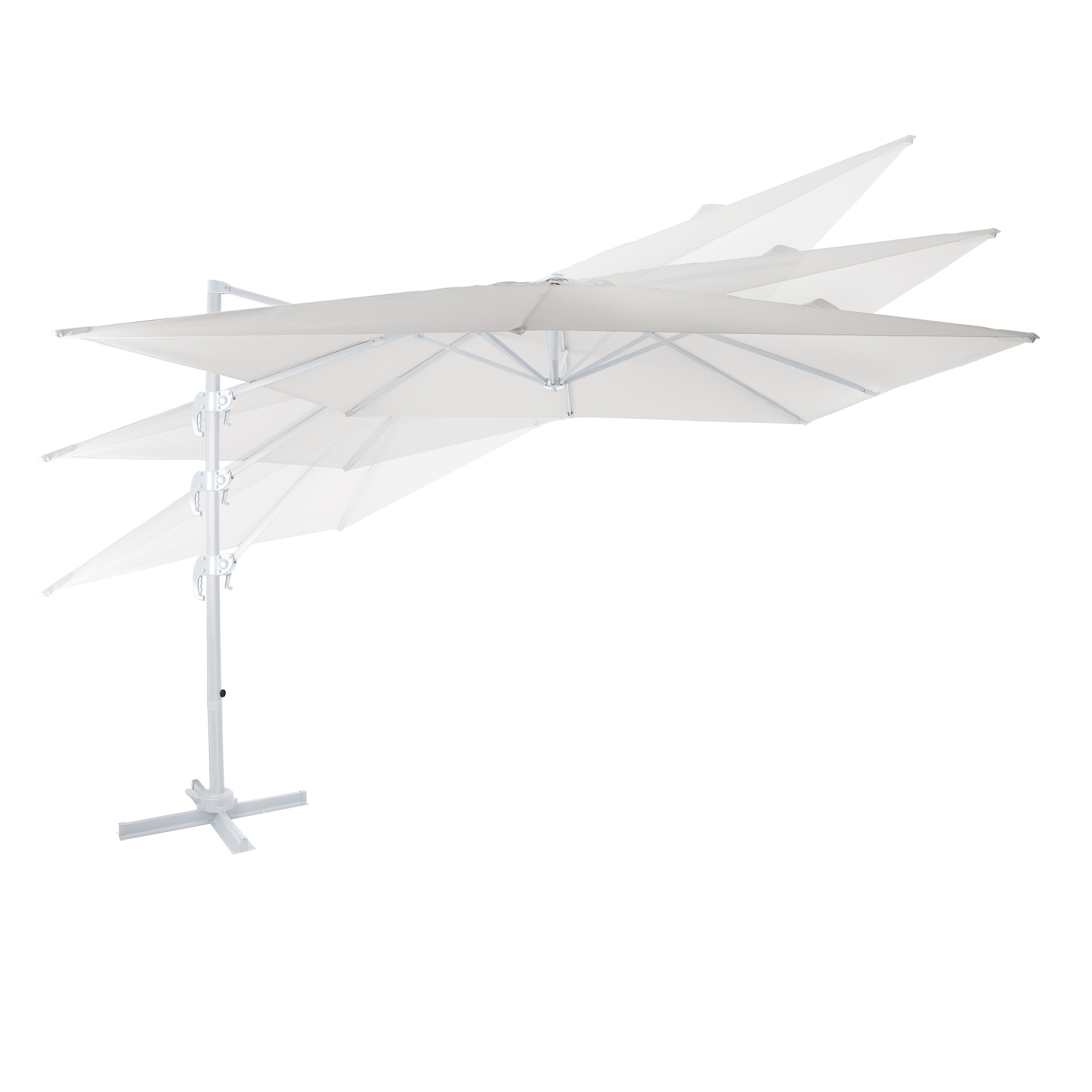 AXI Nima Parasol déporté 300x300cm blanc/beige 