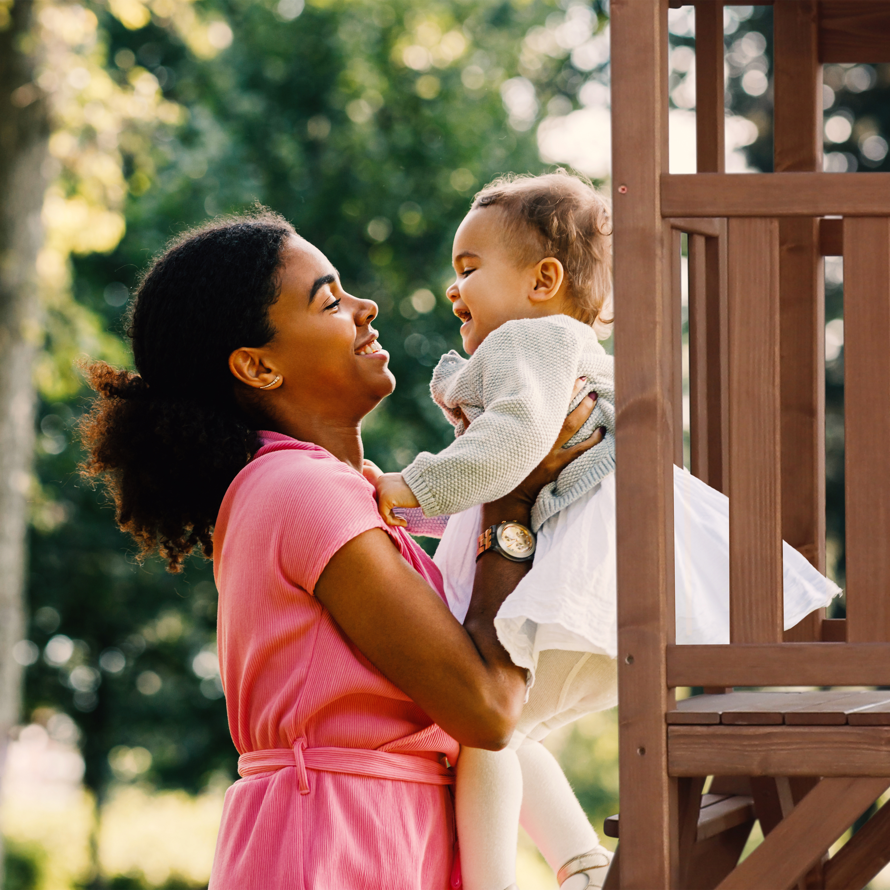 AXI Beach Tower with Roxy Nest Swing Set Brown - Grey Slide-8717973939177 AXI Beach Tower with Roxy Nest Swing Set Brown - Grey Slide
